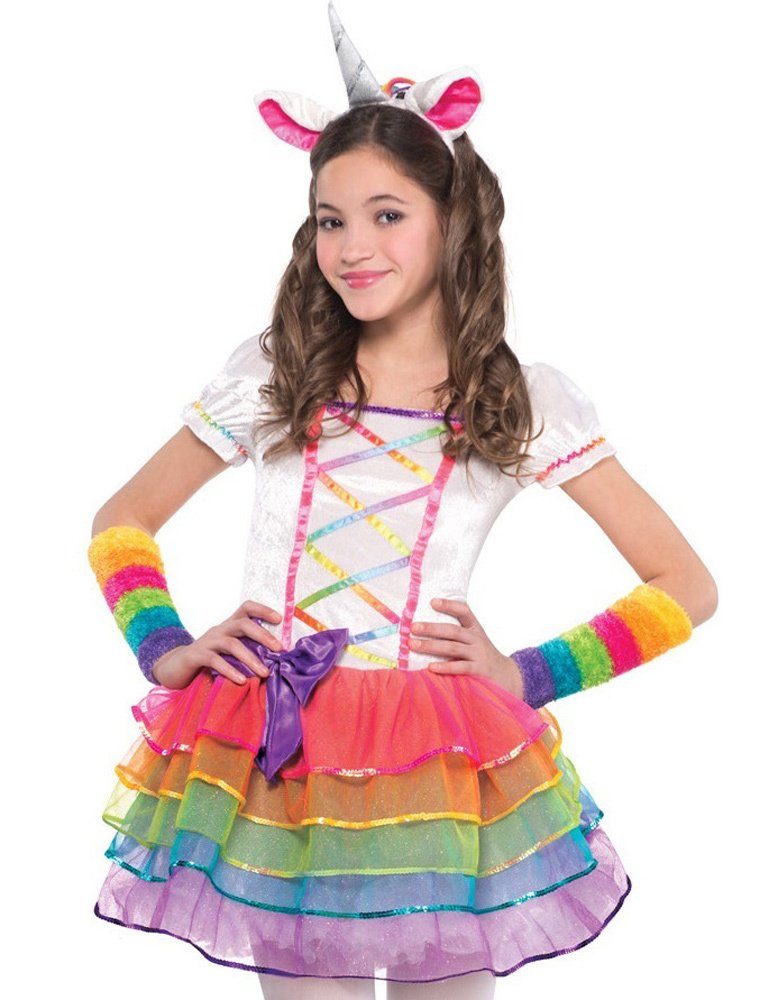 Amscan Kostüm »Rainbow Unicorn - Regenbogen Einhorn Kostüm für Mädchen -  Märchen Fantasie Kinder Faschingskostüm« online kaufen | OTTO