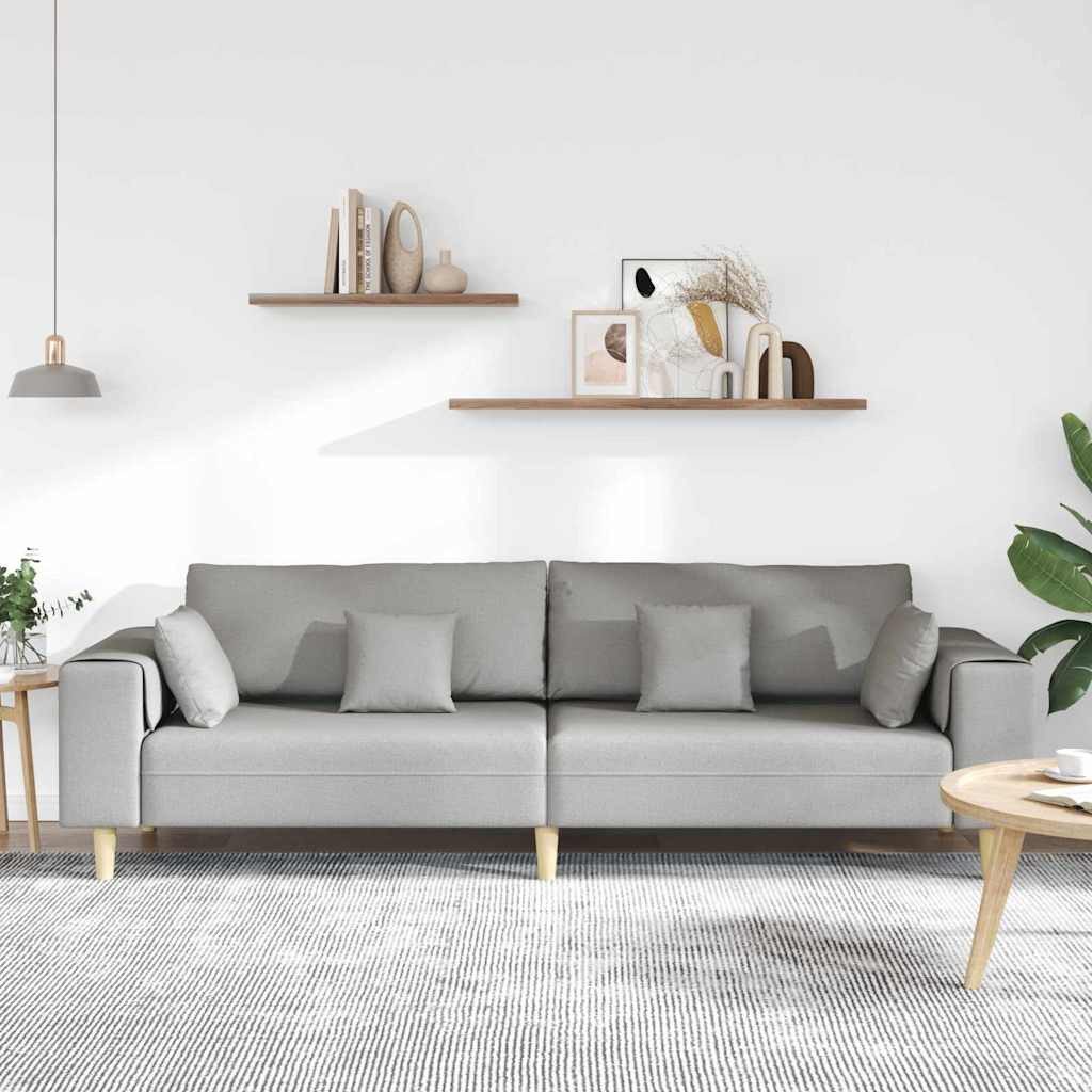 vidaXL Sofa Stoffsofa mit Kissen Wolken-Grau günstig online kaufen