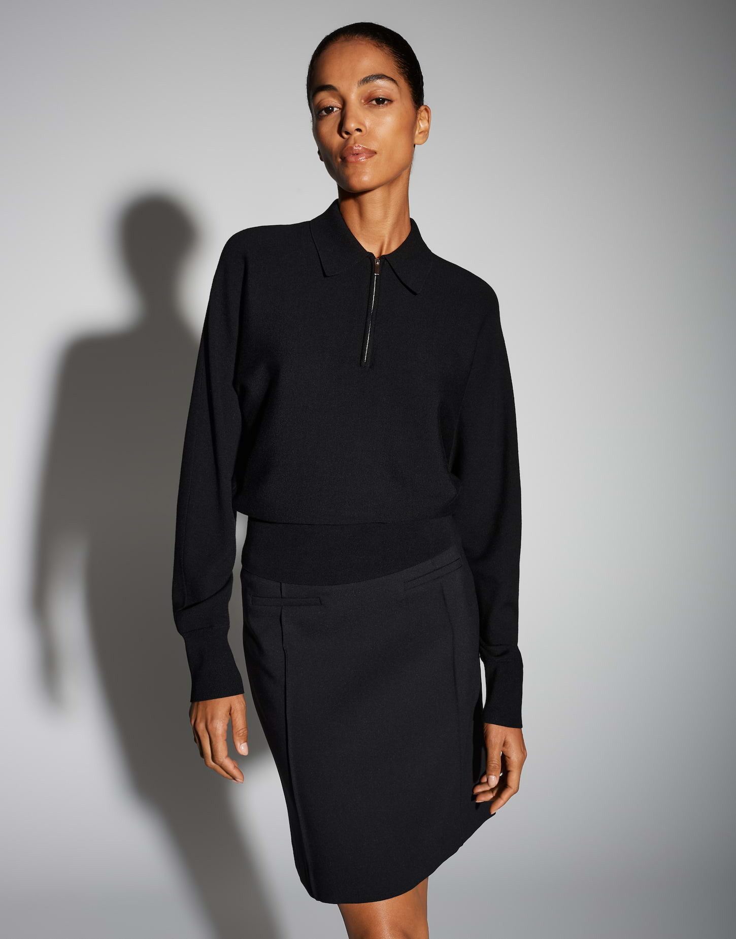 someday Вязаные свитера TINEKI Loose mit Polokragen lockere Passform, schmal zulaufend, fließender Fall