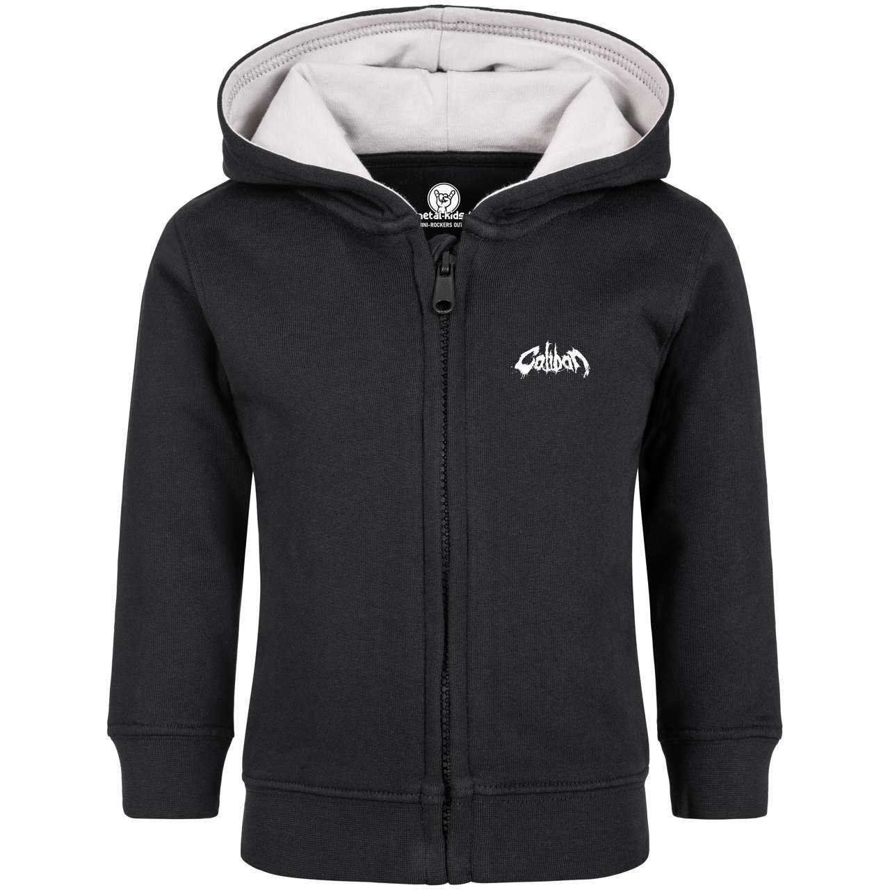 Metal Kids Kapuzensweatjacke mit Caliban (Logo) Aufdruck für Babys (0–24 M)