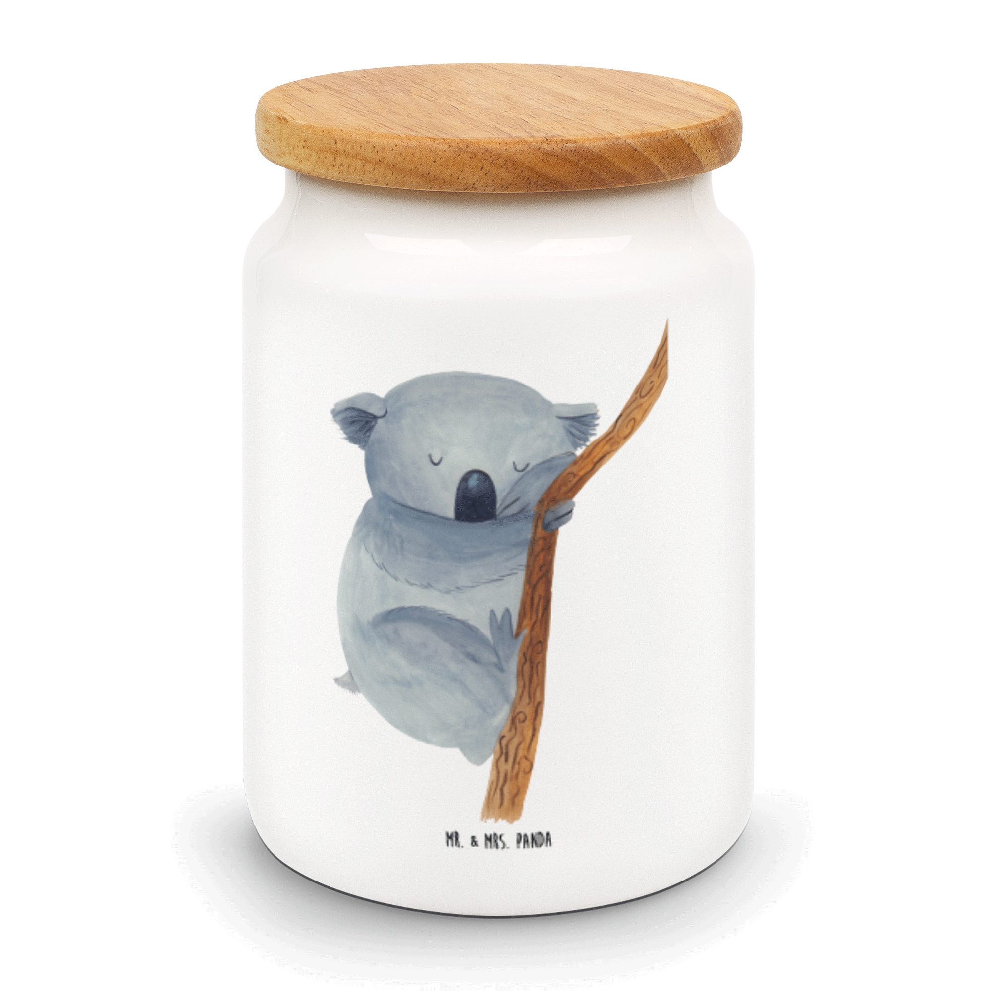 Mr. & Mrs. Panda Vorratsdose Koalabär - Weiß - Geschenk, lustige Sprüche, Keksdose, Dose, Vorratsd, Keramik, (1-tlg)