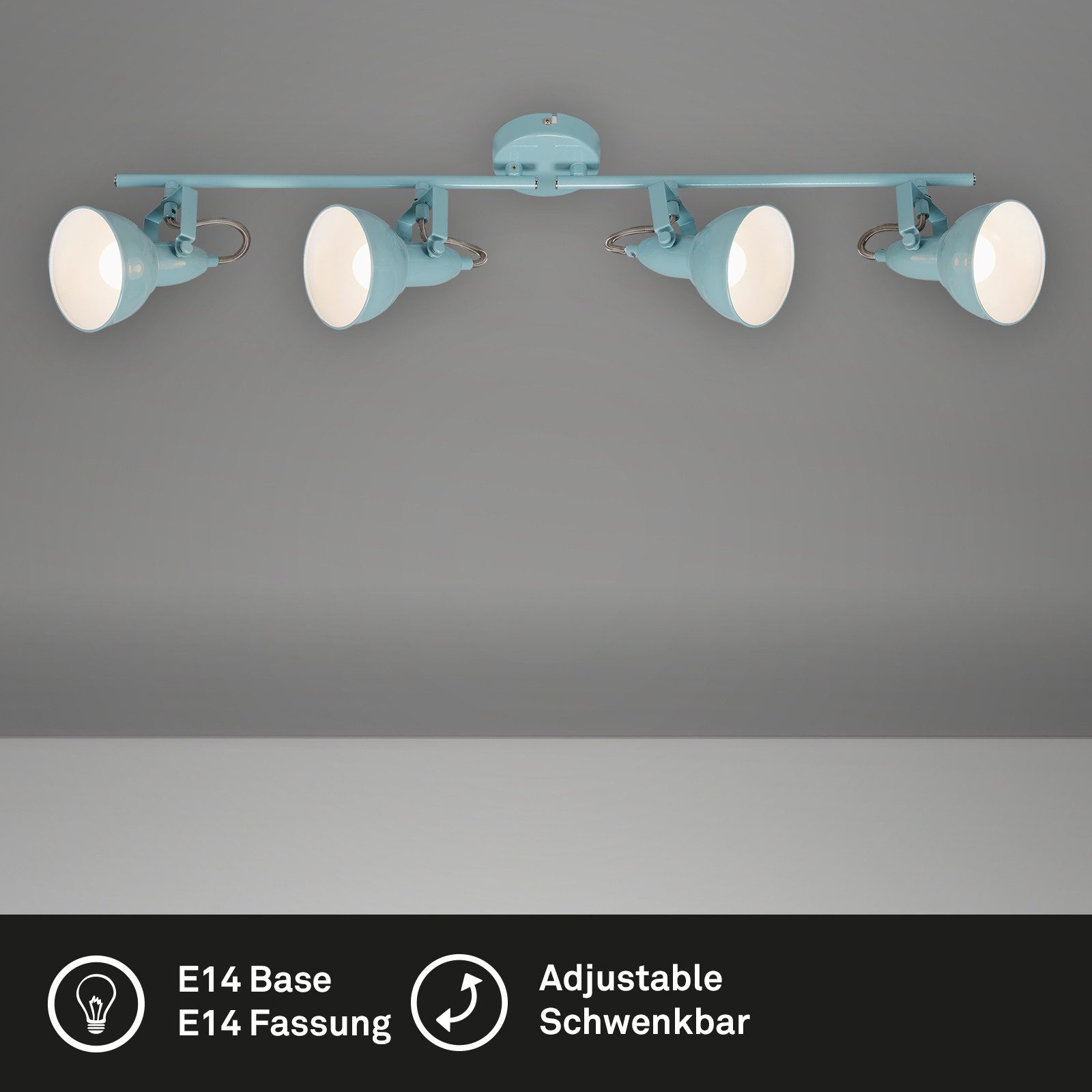 Briloner Leuchten Deckenleuchte Deckenlampe Wandlampe Innen Wohnzimmer E14, günstig online kaufen