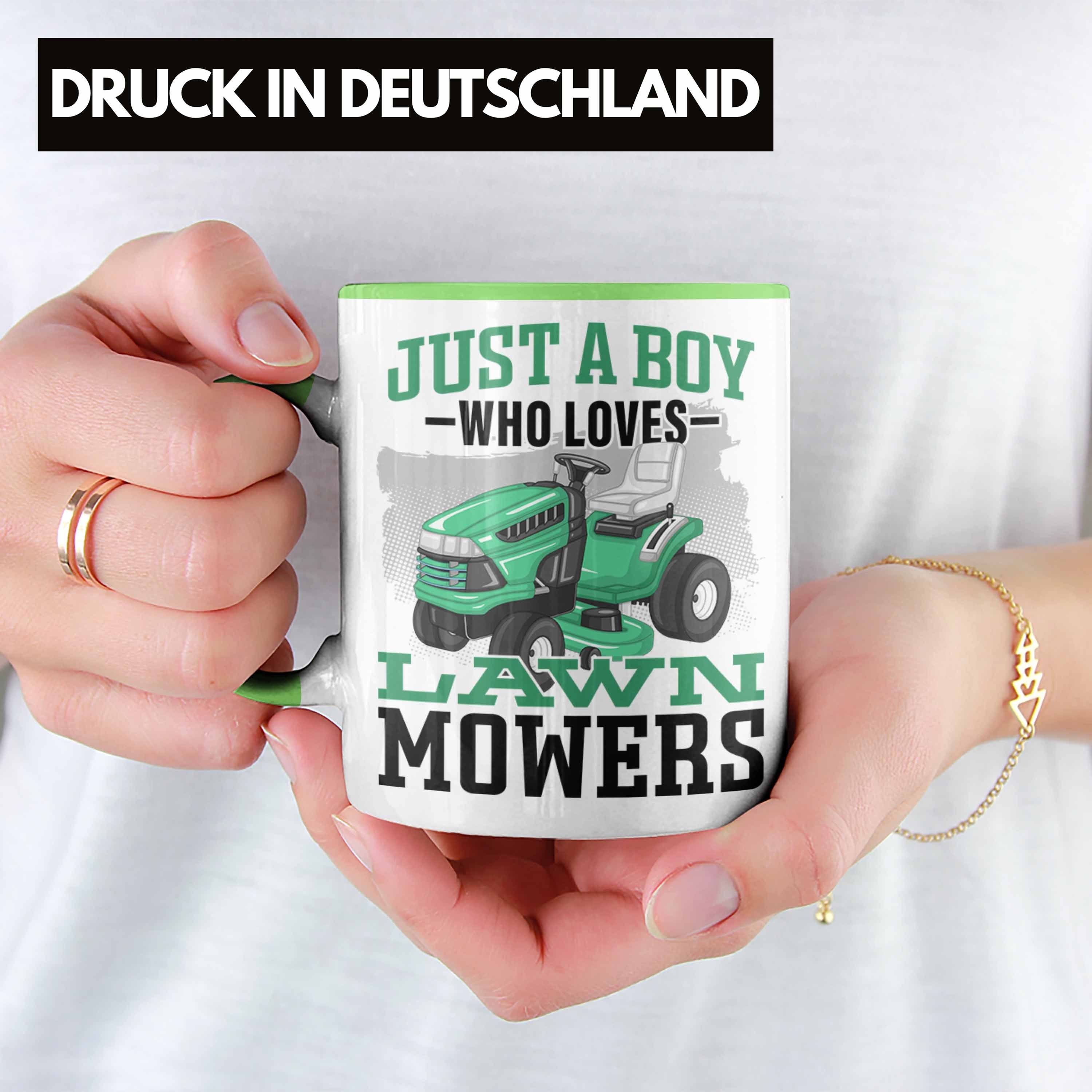 Trendation Tasse Tasse Liebhaber Geschenkidee für Rasenmäher Grün Hobbygärt Gärtner Geschenk