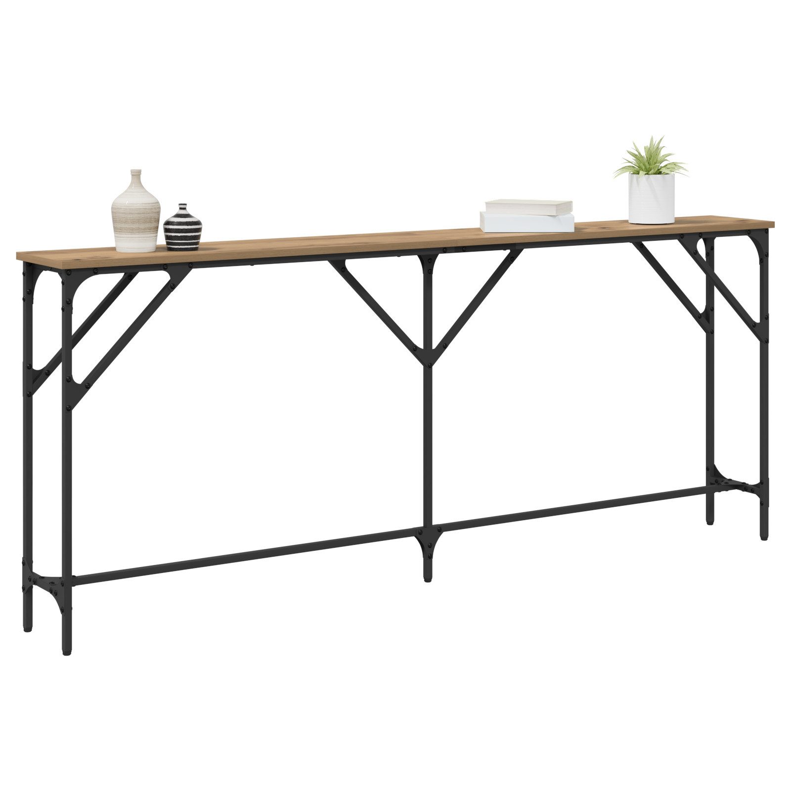vidaXL Beistelltisch Konsolentisch Artisan Eiche 180x23x75 günstig online kaufen