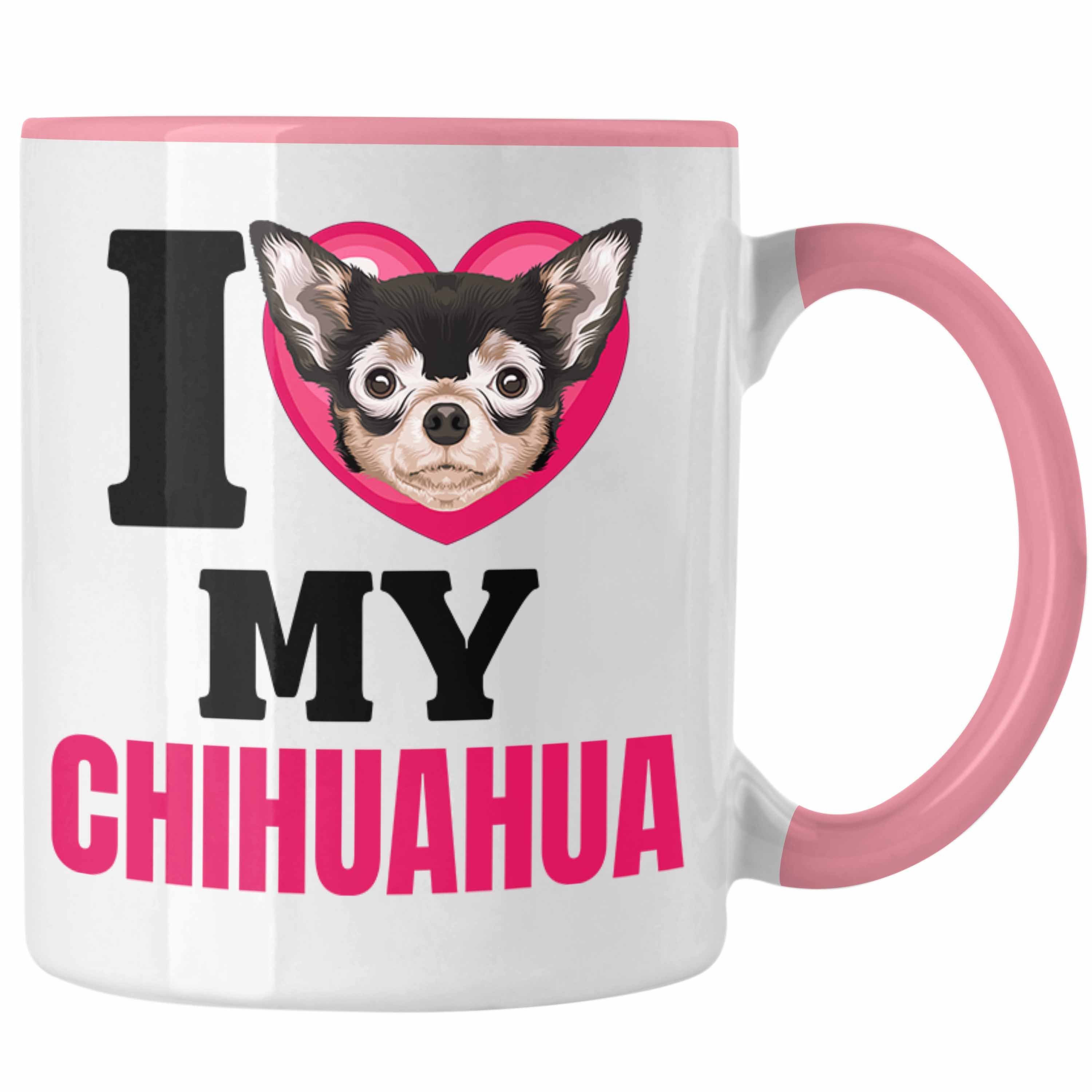 Trendation Tasse Chihuahua Besitzerin Tasse Geschenk Lustiger Spruch Geschenkidee I Lov Rosa