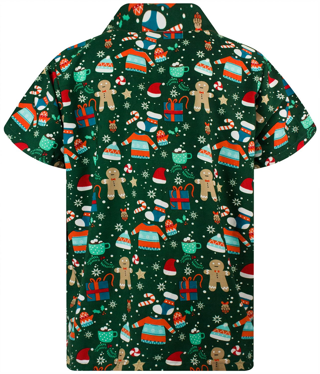 King Kameha Hawaiihemd Christmas Gingerbread Funky Hawaii-Hemd Kurzarm Fron günstig online kaufen