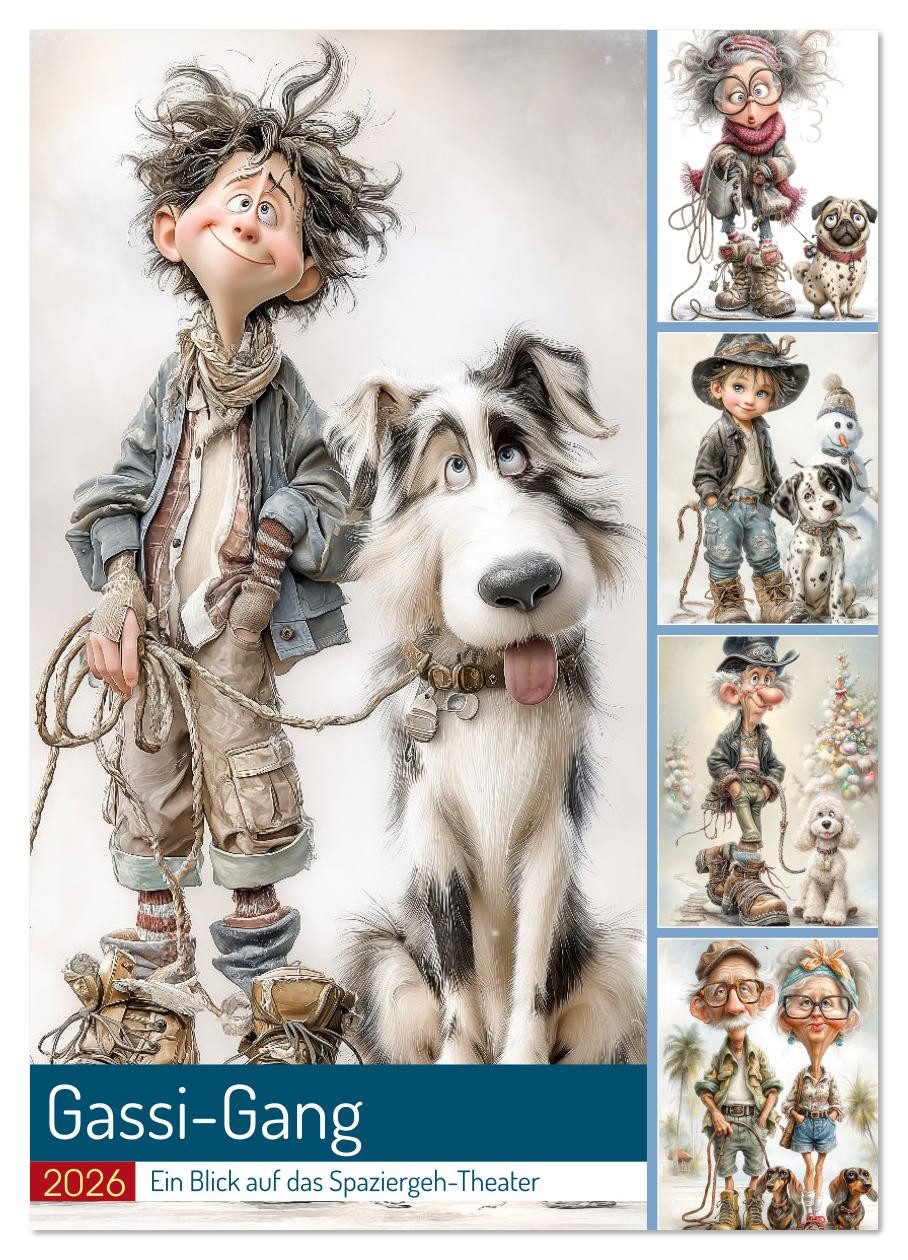 CALVENDO Wandkalender Gassi-Gang (Wandkalender 2026 DIN A4 hoch), CALVENDO Monatskalender