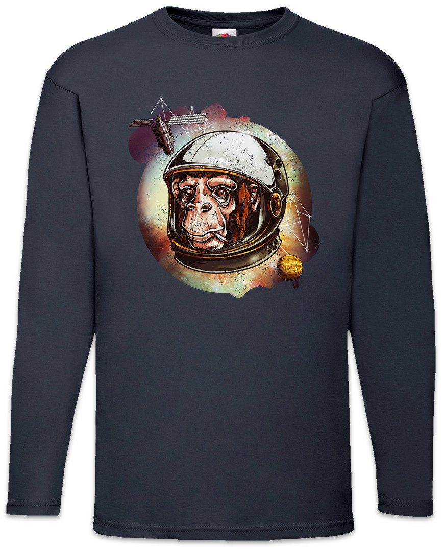 Langarmshirt Chimp Astronaut Langarm T-Shirt Raumfahrt Cosmonaut Affe Schimpanse