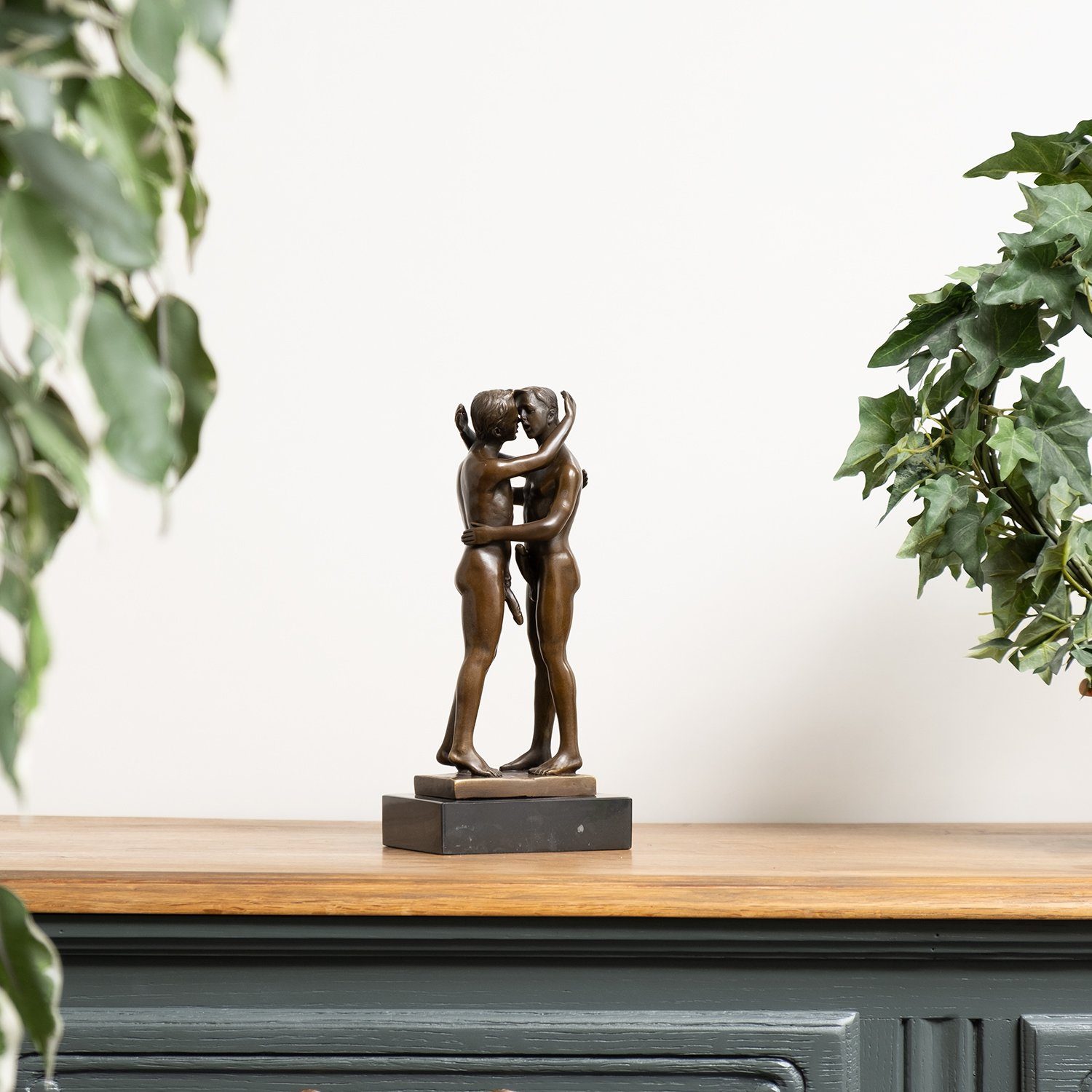 Moritz Skulptur Bronzefigur Skulpturen Statue Figuren Antik-Stil Paar Liebendes Männer