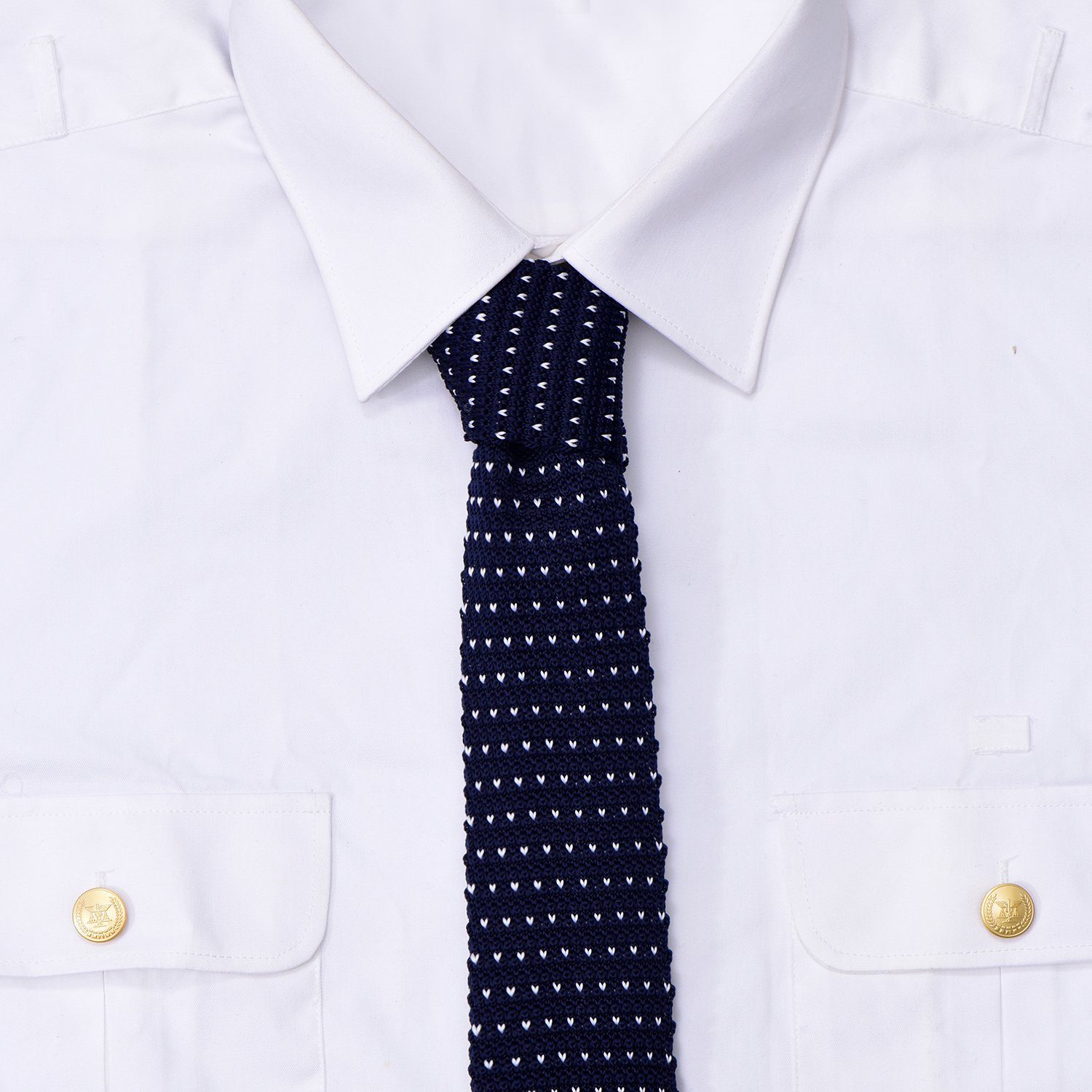 DonDon für navyblau (Packung, Veranstaltungen oder Krawatte 5 Retro-Look, 1-St) Krawatte Wollkrawatte Büro Strickkrawatte, festliche schmale cm