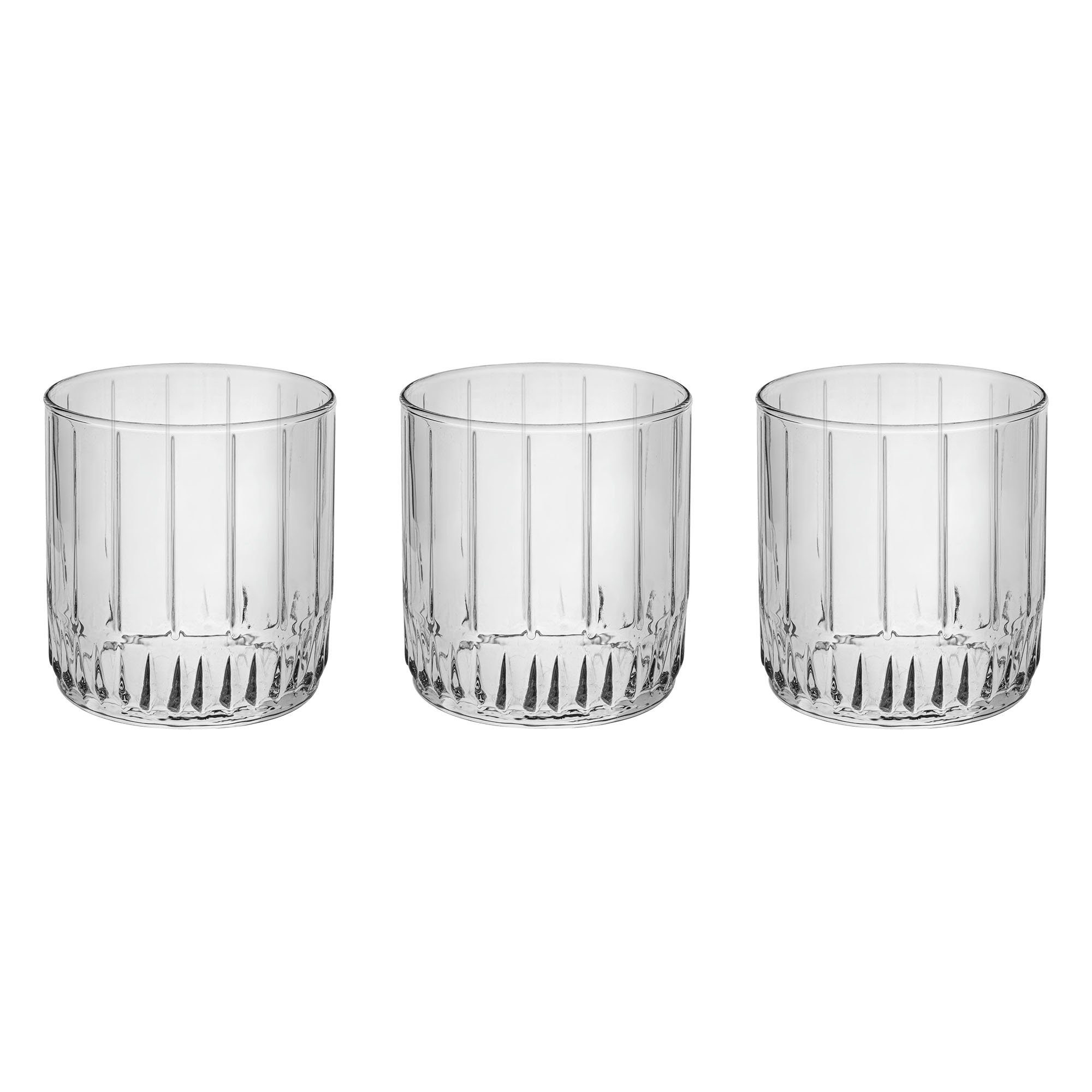 Pasabahce Glas Wassergläser Set 3 teilig Gläser-Set "Serie Leia" 265 ml Trinkglas, Glas