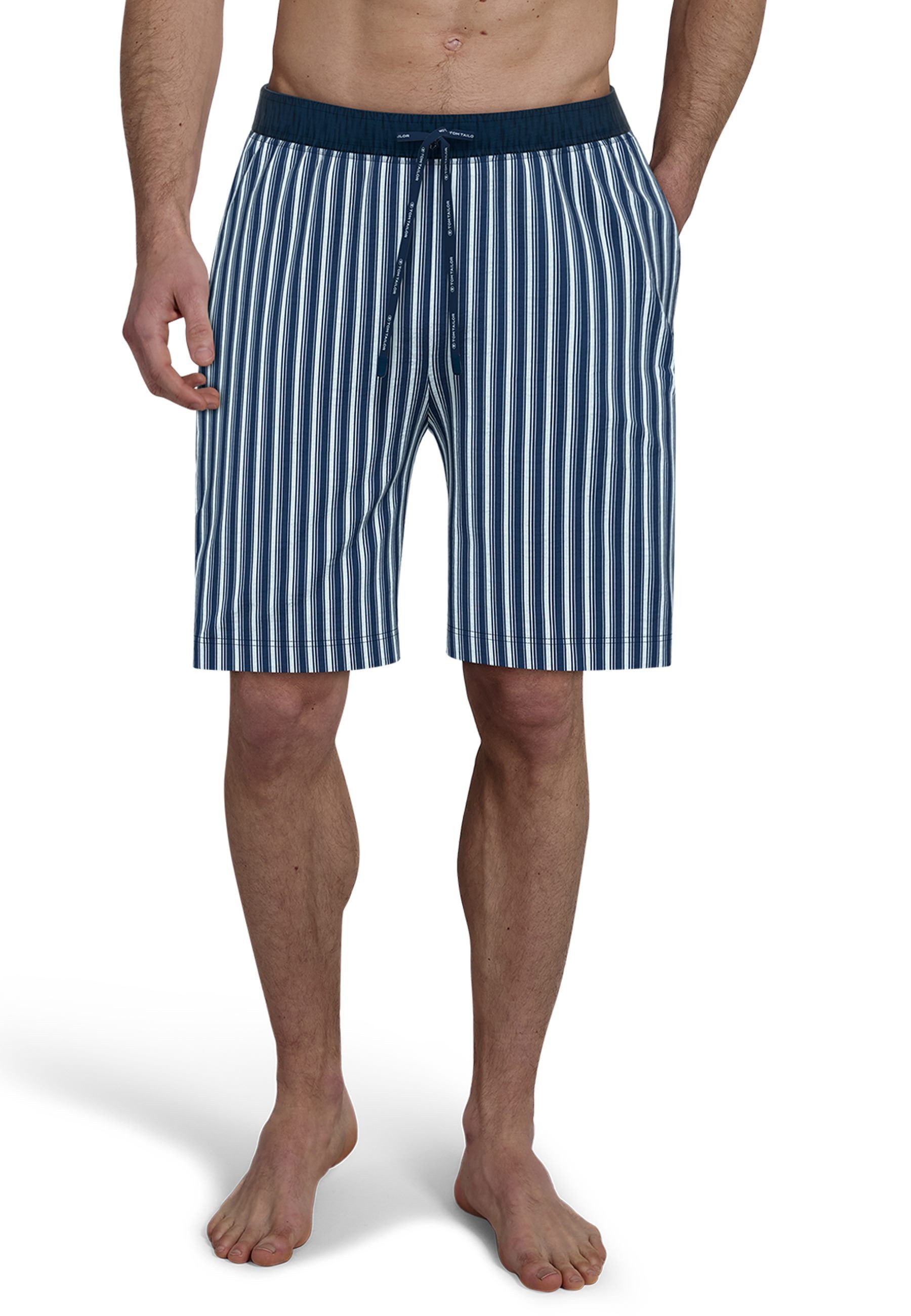 TOM TAILOR Bermudas Kilkenny Bindeband, Seitentaschen, locker, bequem, atmungsaktiv, elastisch