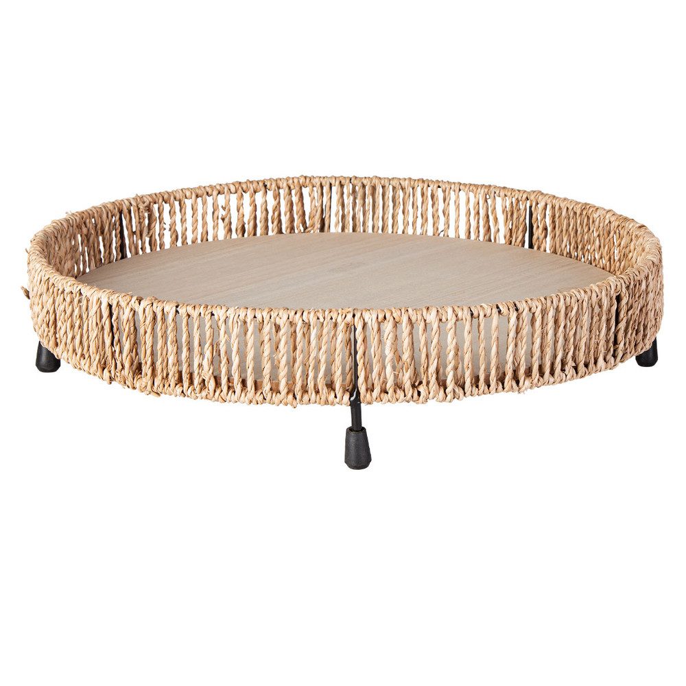 MICA Dekoteller Holztablett - Ø = ca. 40 cm günstig online kaufen