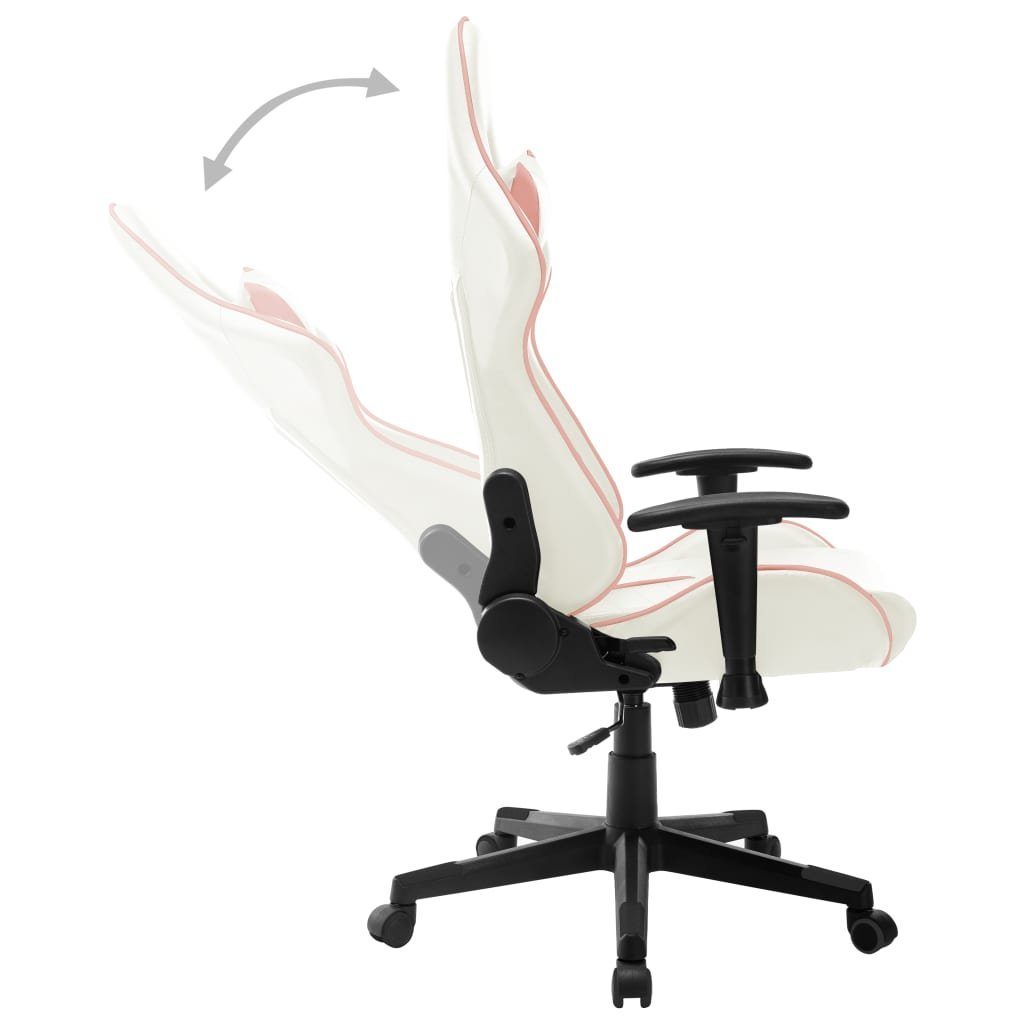 Gaming-Stuhl Bürostuhl Weiß Rosa Kunstleder vidaXL und