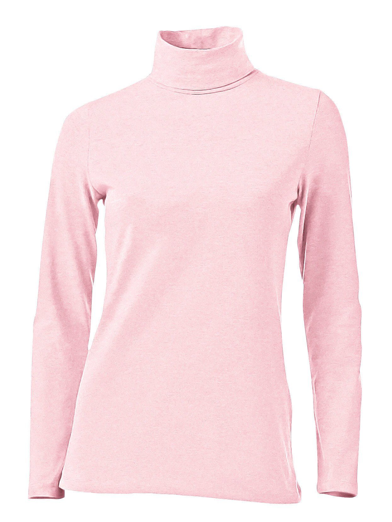 T-Shirt Rollkragen-Shirt Langarm