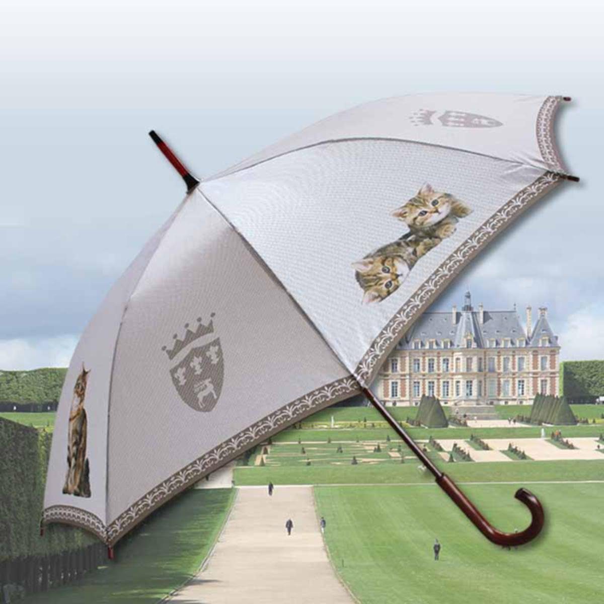 von Lilienfeld Stockregenschirm Von Lilienfeld® Automatik-Regenschirm GETIGERTE KATZEN