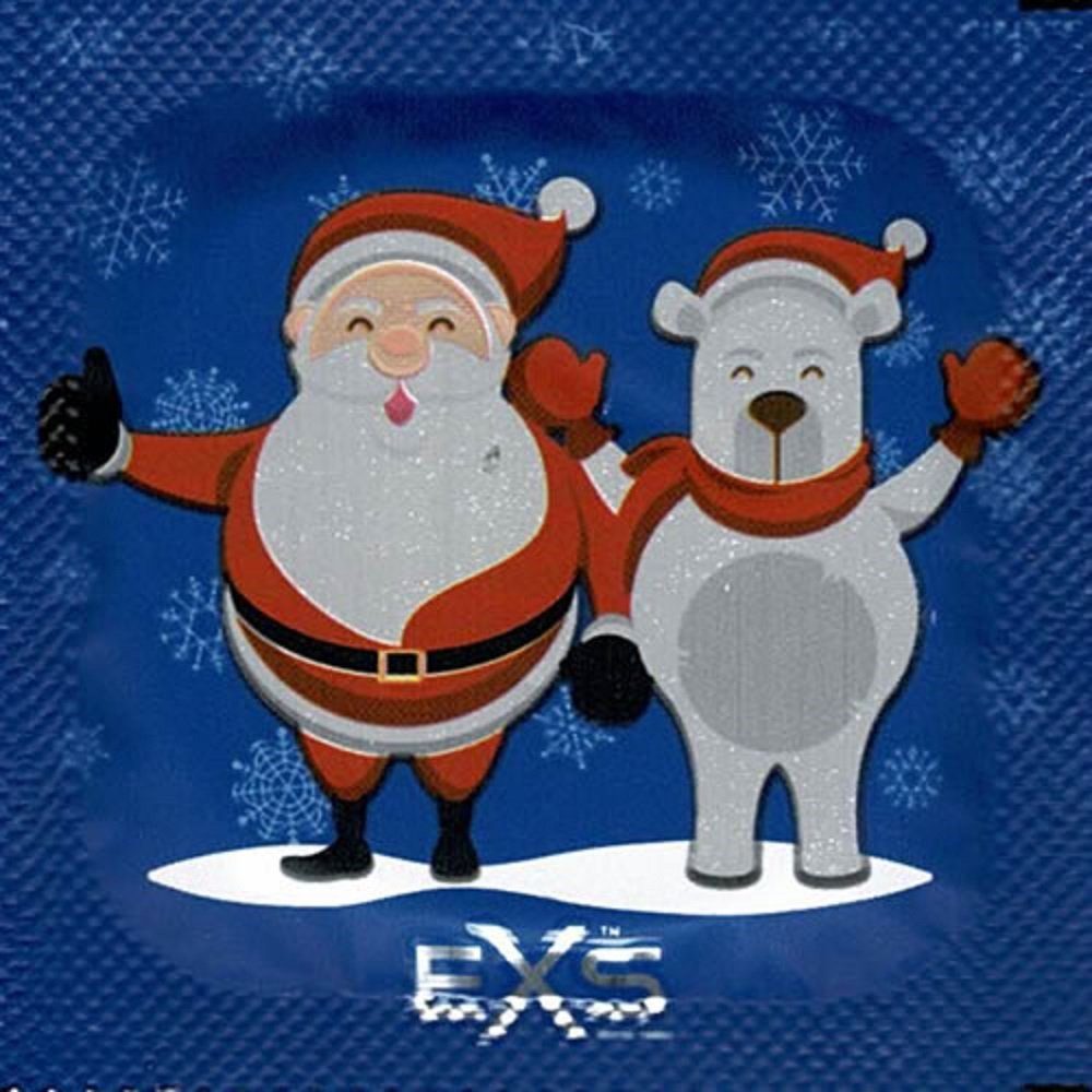 EXS Kondome Xmas - Winterkondome mit Weihnachtsmotiv Packung mit, 144 St., winterliche Kondome, Weihnachtskondome, Geschenkidee