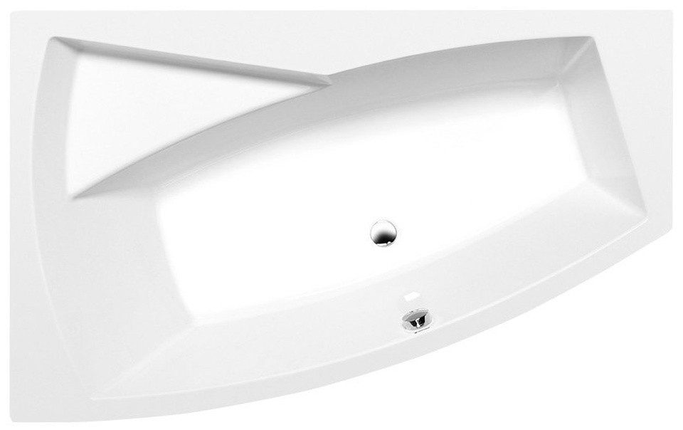 Polysan s.r.o. Eckwanne EVIA L asymmetrische Badewanne 170x100x47cm, links, weiß, Polysan-21611