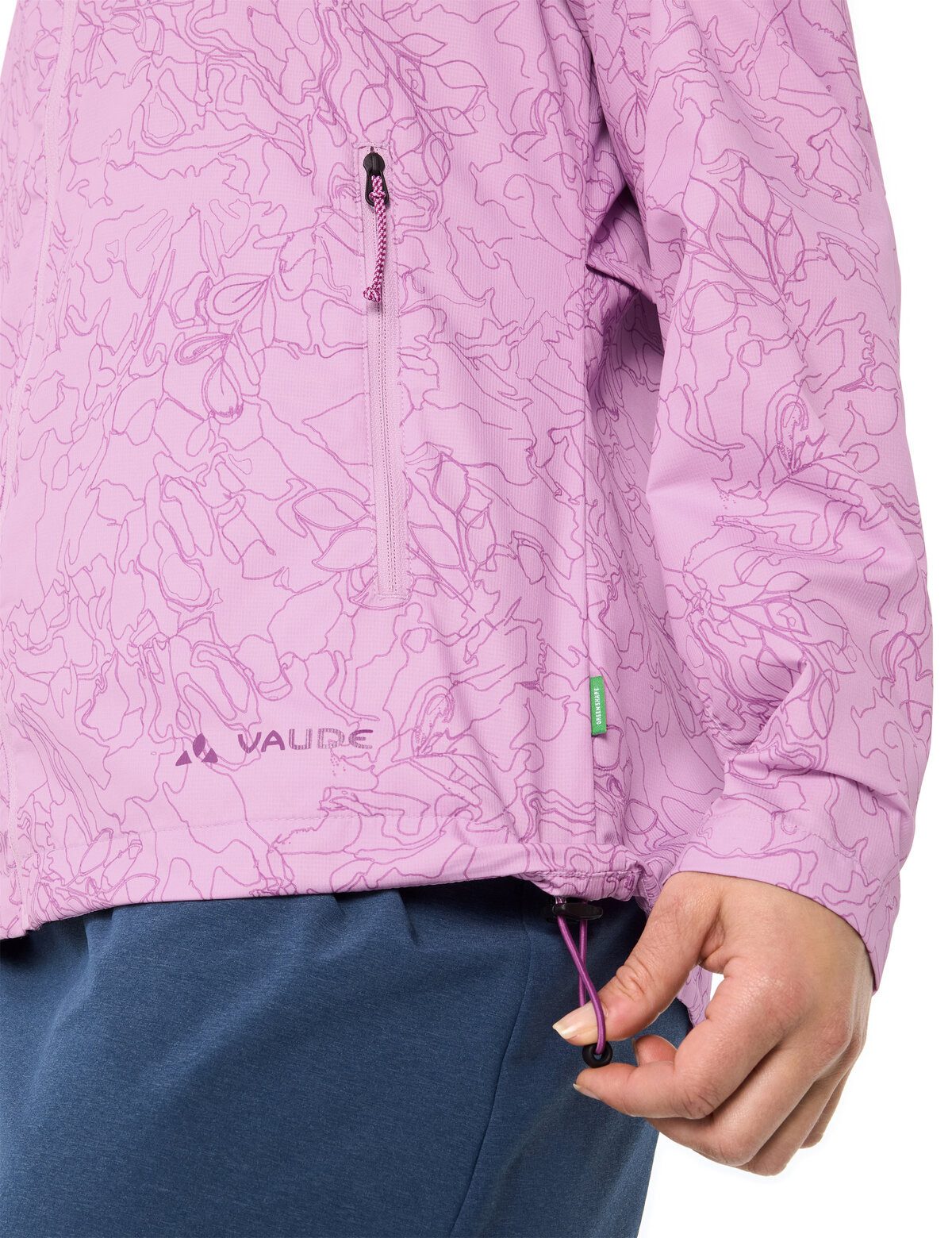VAUDE Windbreaker Women's Adlux Air Jacket Windabweisend, Sehr atmungsaktiv, Kleines Packmaß – Bild 5 von 5