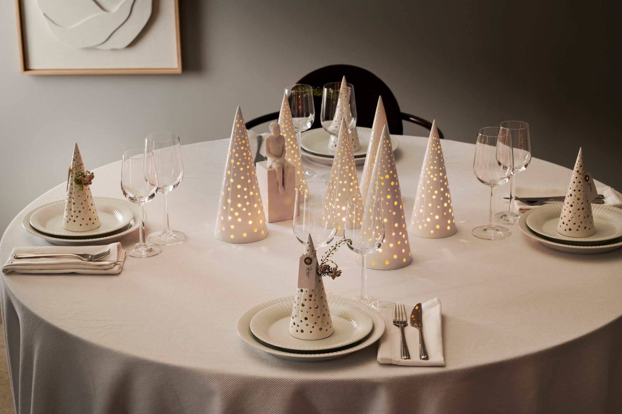 Kähler Teelichthalter Kähler Nobili Teelichthalter hoch H25.5 cm Bone china günstig online kaufen