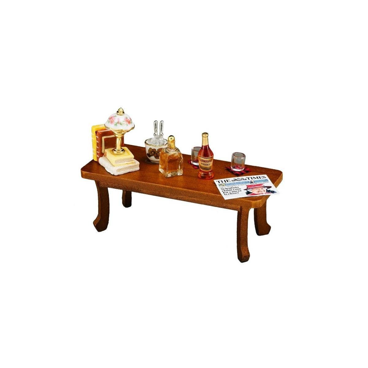 Reutter Porzellan Dekofigur 001.784/0 - Couchtisch "Feierabend", Miniatur