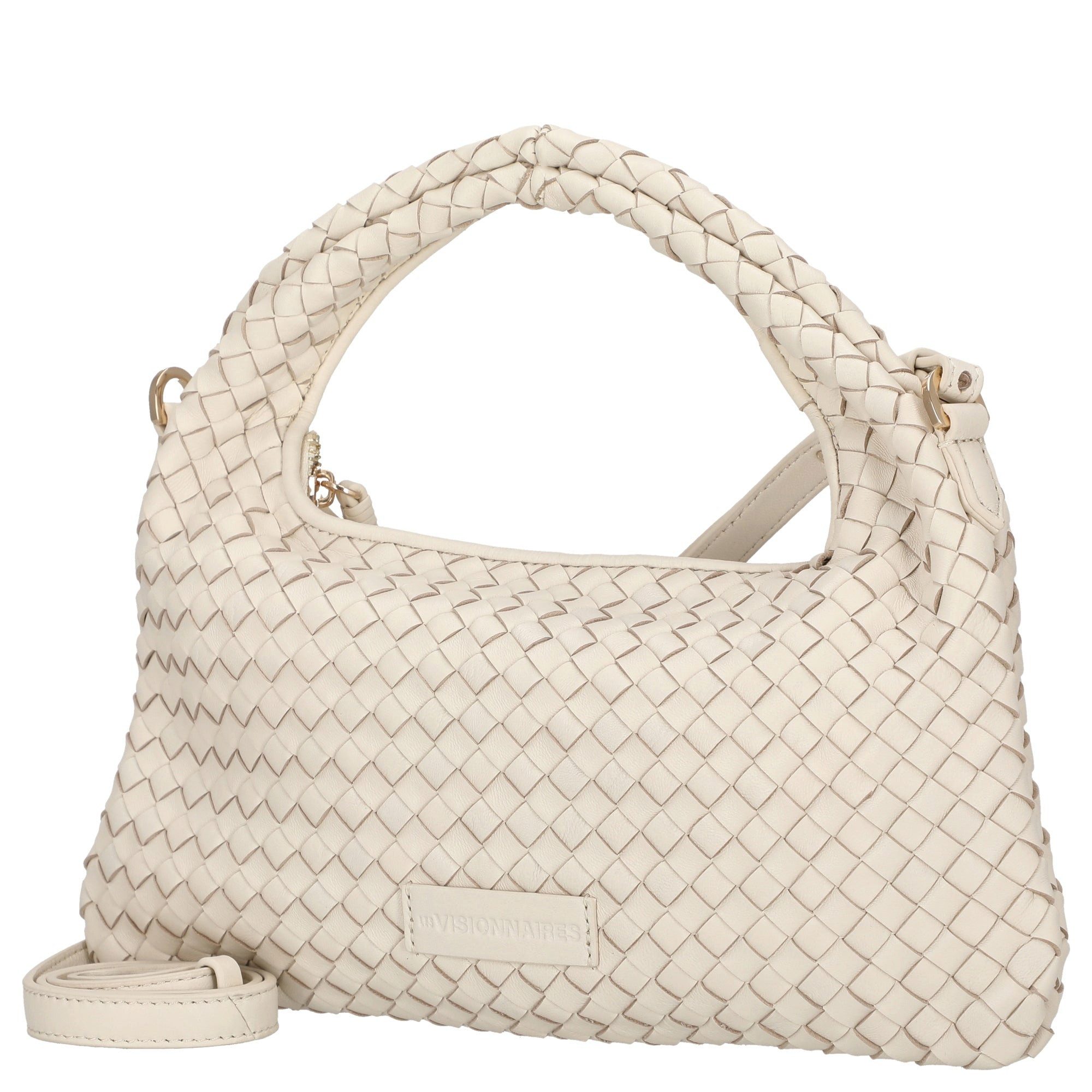 Les Visionnaires Handtasche Sadie Weave Silky - Henkeltasche 37 cm (vanilla)