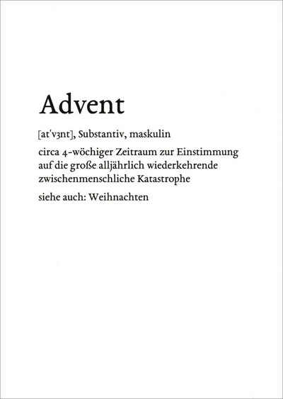 Postkarte Lexikarte "Advent"