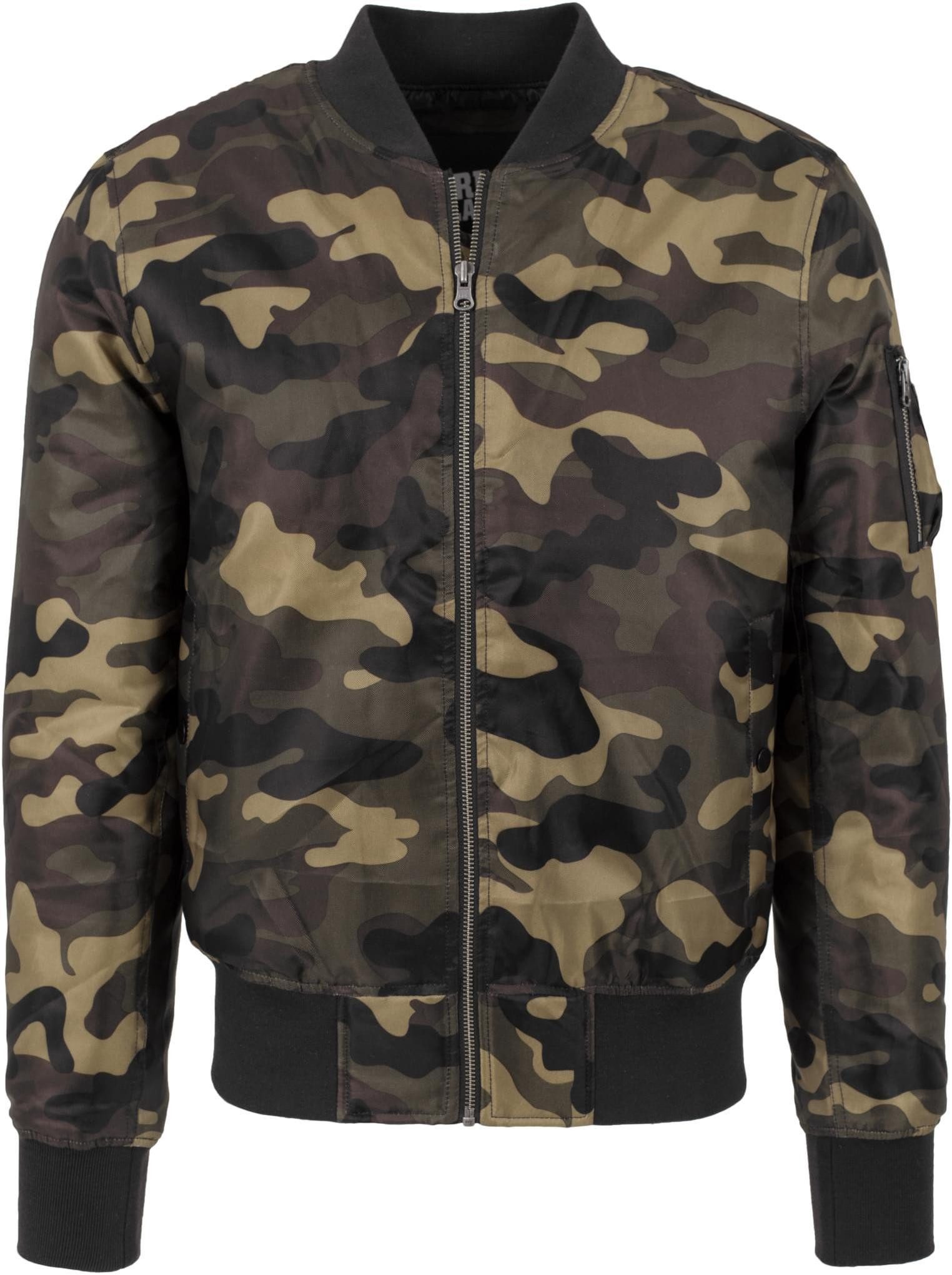 URBAN CLASSICS Outdoorjacke Camo Basic Bomber Jacket S bis XXL