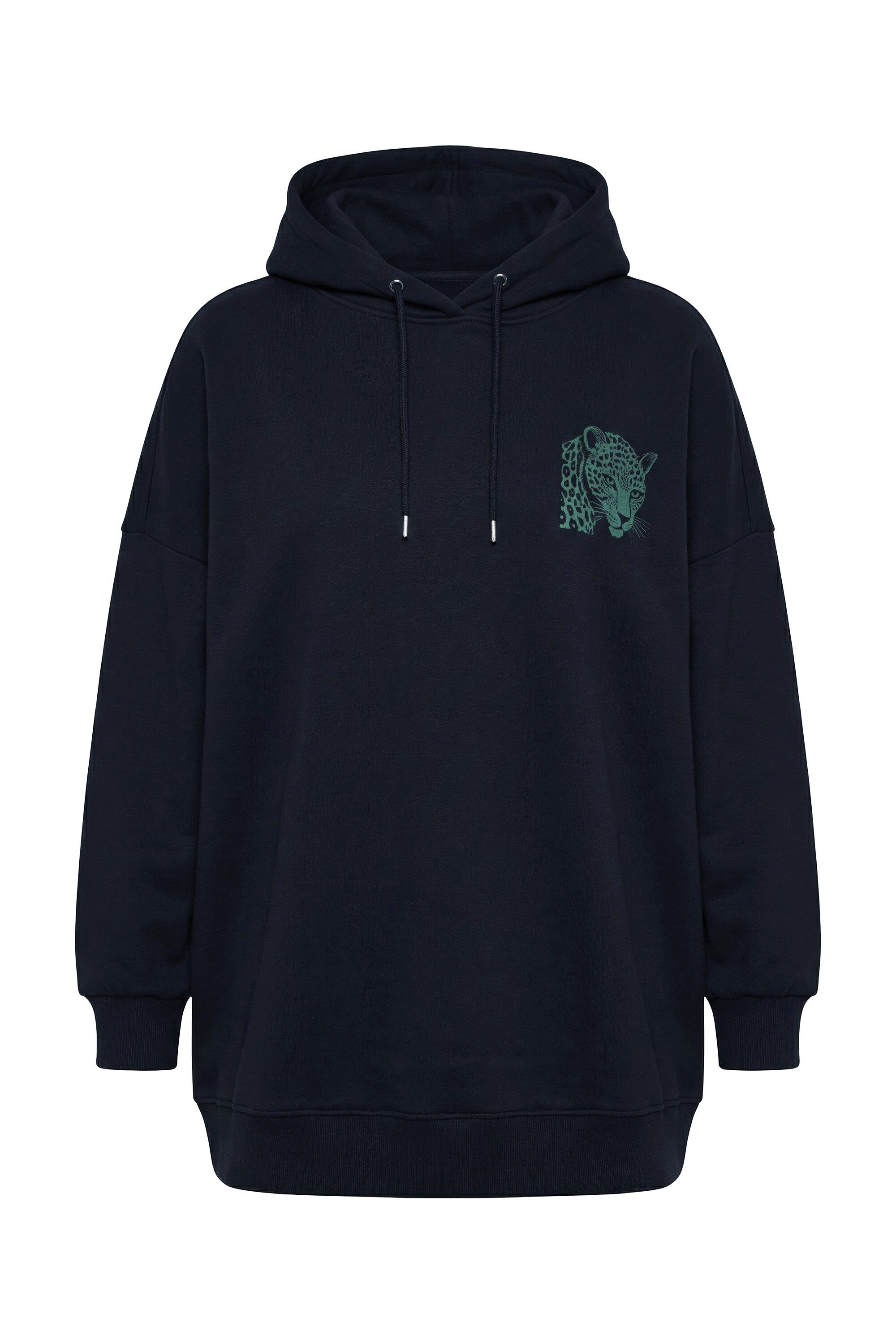 Studio Untold Sweatshirt Hoodie Oversize Shape Kapuze Animal Prints günstig online kaufen