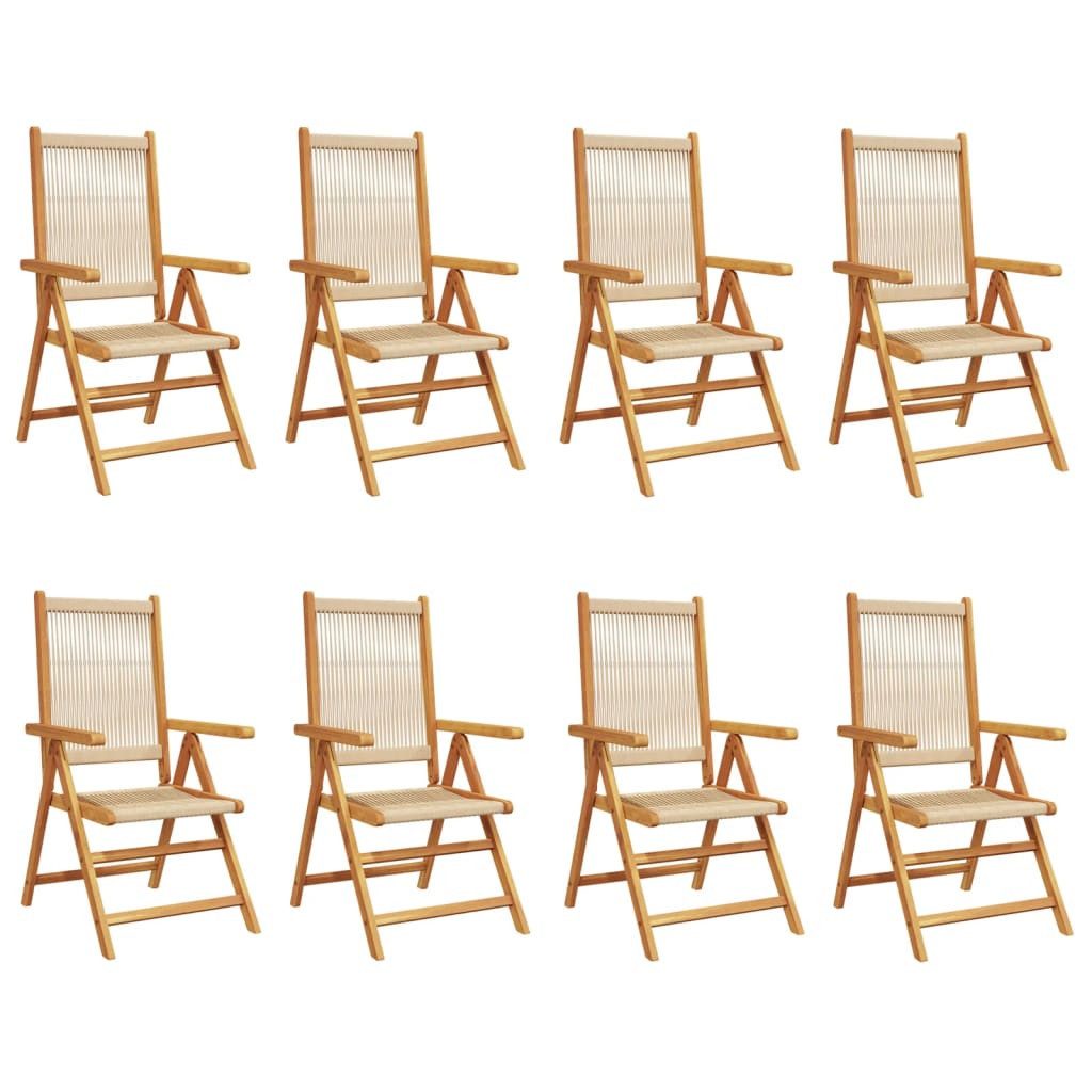 vidaXL Gartenstuhl Gartenstuhl Verstellbar 8 Stk. günstig online kaufen