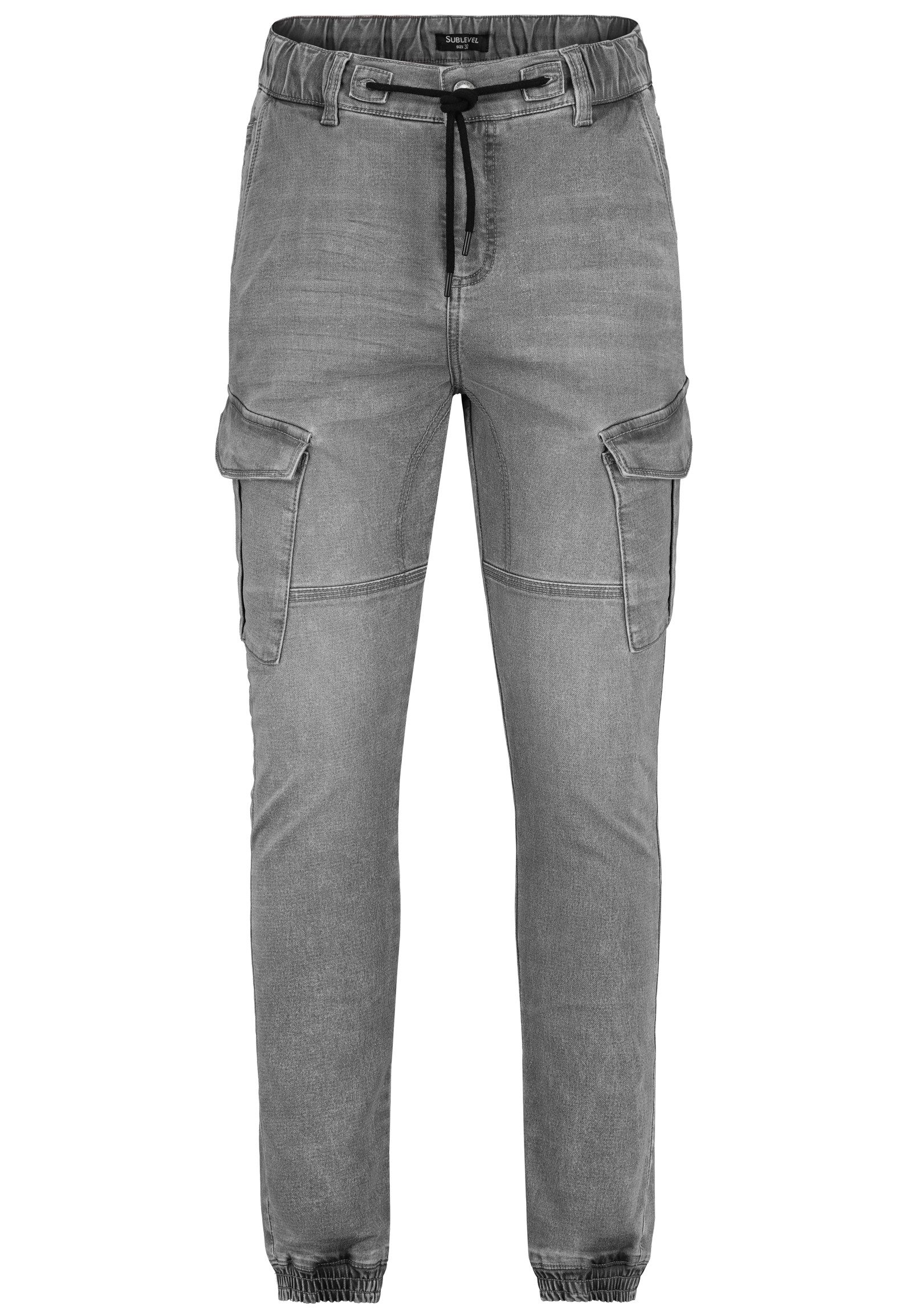 SUBLEVEL Regular-fit-Jeans Jogging Jeans mit Seitentaschen und Kordelzug Jo günstig online kaufen