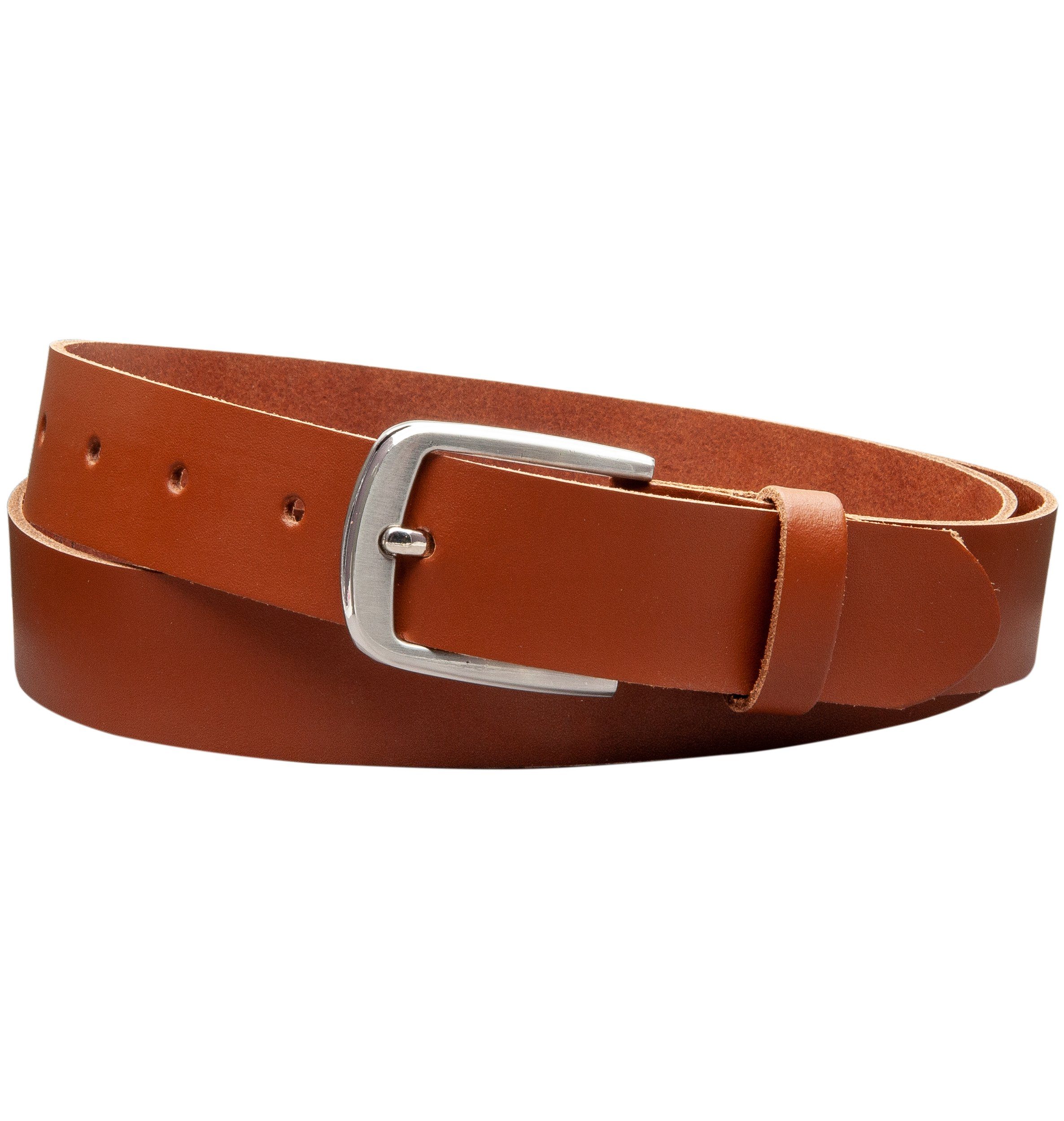 COLOGNEBELT Ledergürtel C15-SL Schlicht dennoch modern mit Dornschließe, MADE IN GERMANY