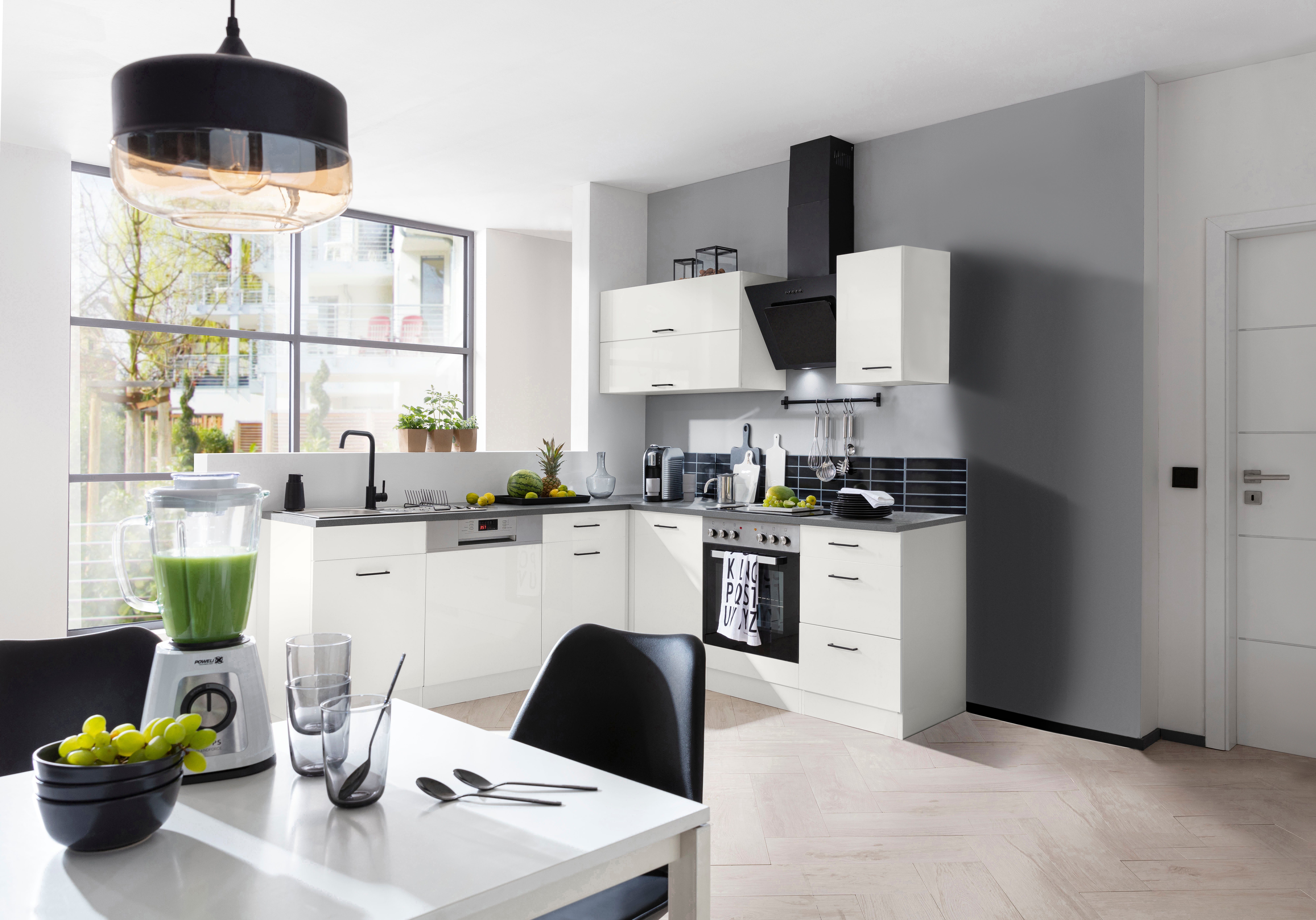KOCHSTATION Winkelküche KS-Trier, mit E-Geräten, Stellbreite 220/220 cm