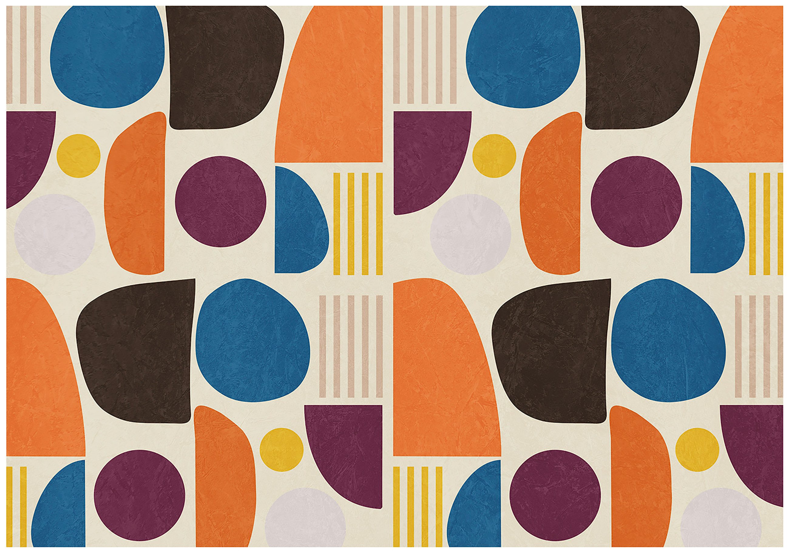 Wallarena Fototapete Abstrakt Bunt Retro Vlies Tapete Wohnzimmer Schlafzimmer Wandtapete, Glatt Vlies oder Struktur Vinyl, Abstrakt, Bunt, Retro, Geometrische, (Vlies Fototapete, Vlies Fototapete), Vliestapete Bunt Wohnzimmer Schlafzimmer Küche Tapete + Kleister