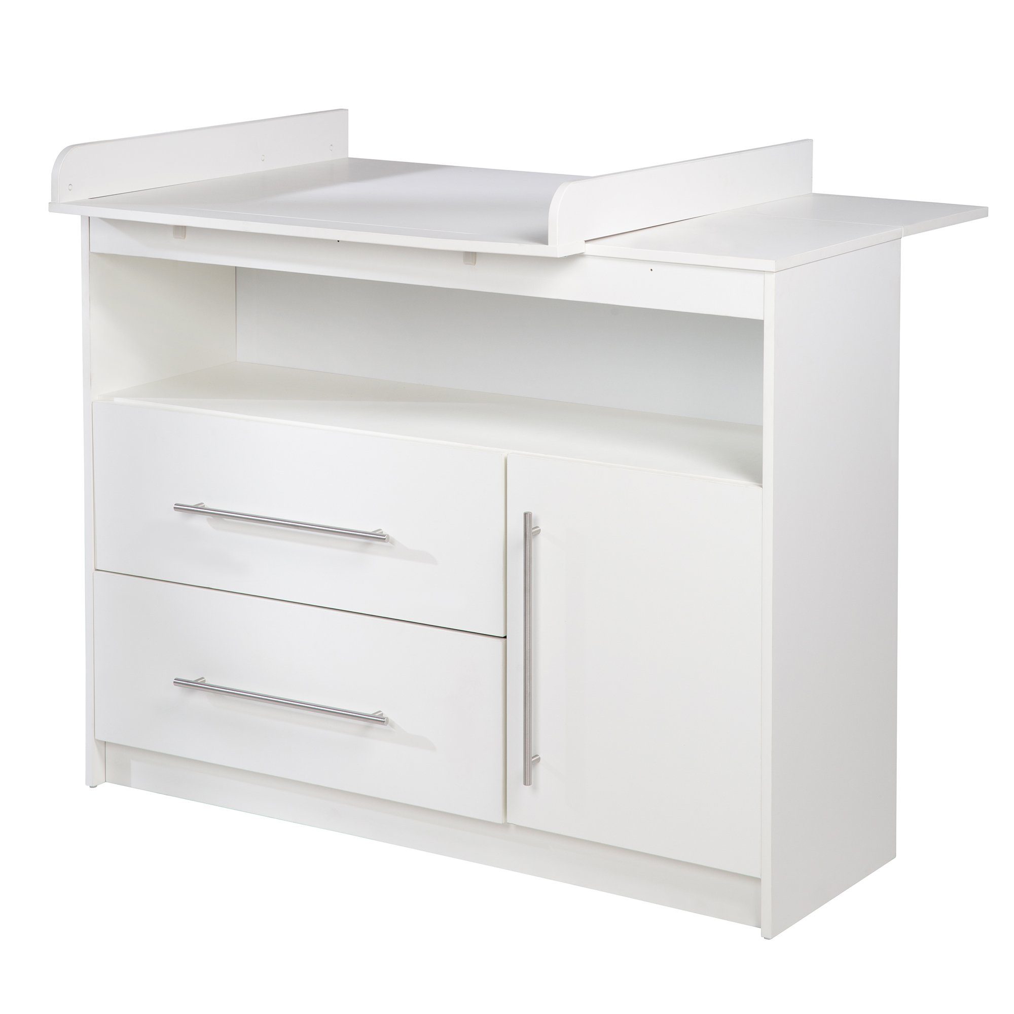 roba® Wickelkommode Maren, mit abnehmbarem Wickelansatz, breit, 2 Schubladen, Wickelhöhe 90,5 cm