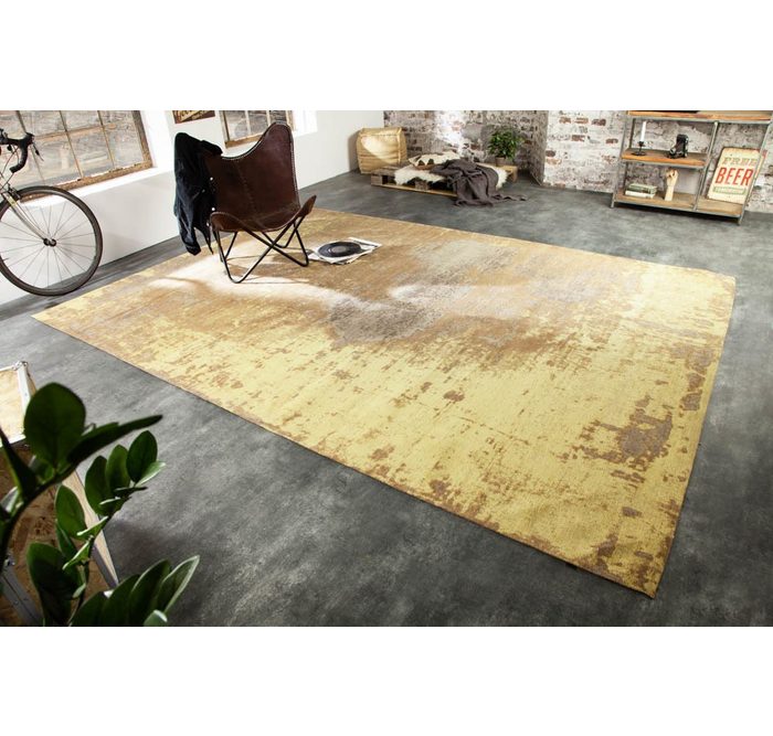 Teppich MODERN ART XXL 350x240cm rostbraun riess-ambiente rechteckig Höhe: 10 mm Vintage · im Used-Look · im Shabby Chic-Design · Wohnzimmer