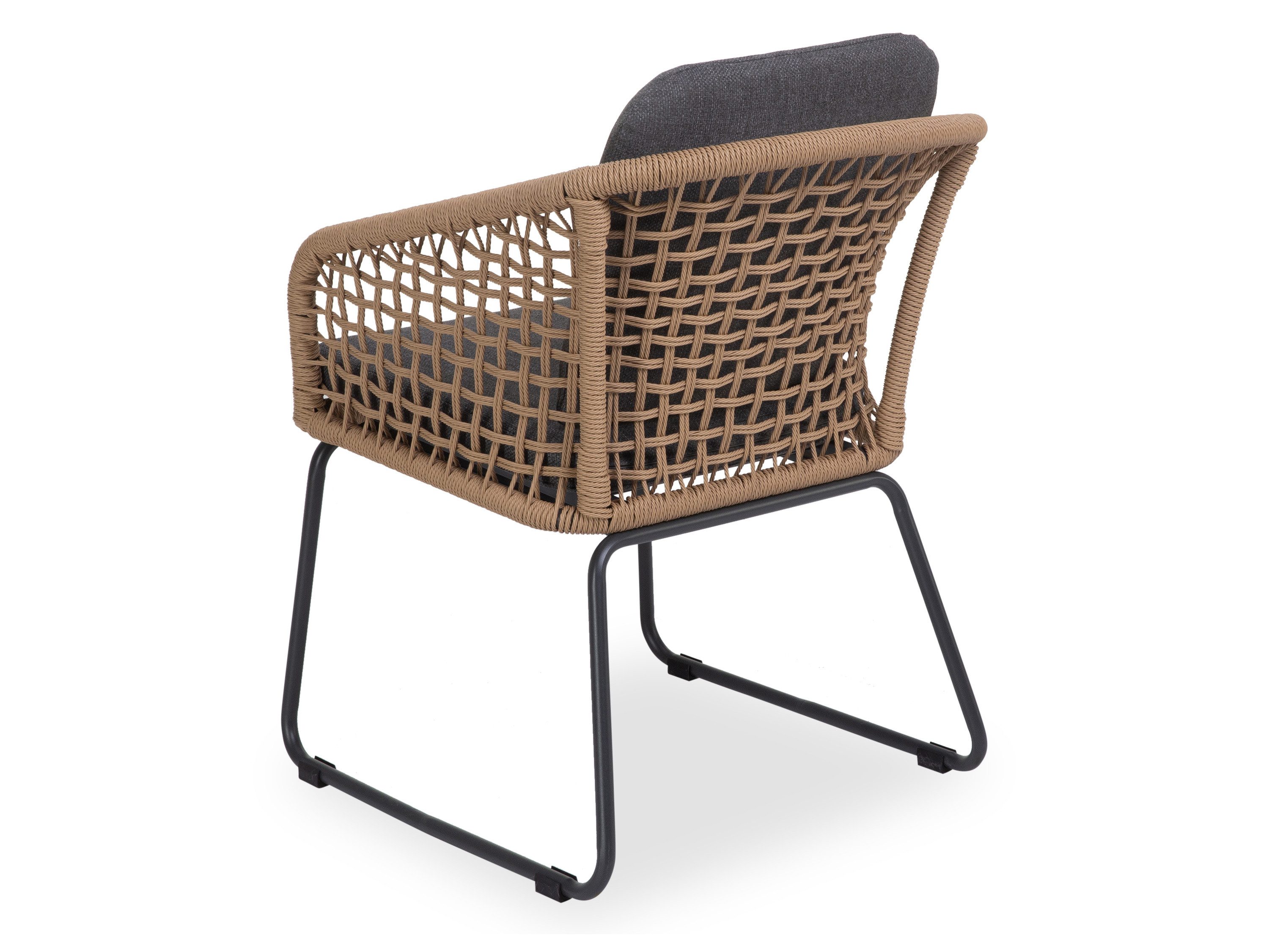 SANSIBAR LIVING Gartenstuhl Gartenstuhl SANSIBAR SKOVBY BHT 58x76x66 cm grau Stapelstuhl