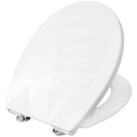 CORNAT WC-Sitz Flaches Design - Pflegeleichter Duroplast - Quick up, Clean Funktion - Absenkautomatik - Montage von oben / Toilettensitz