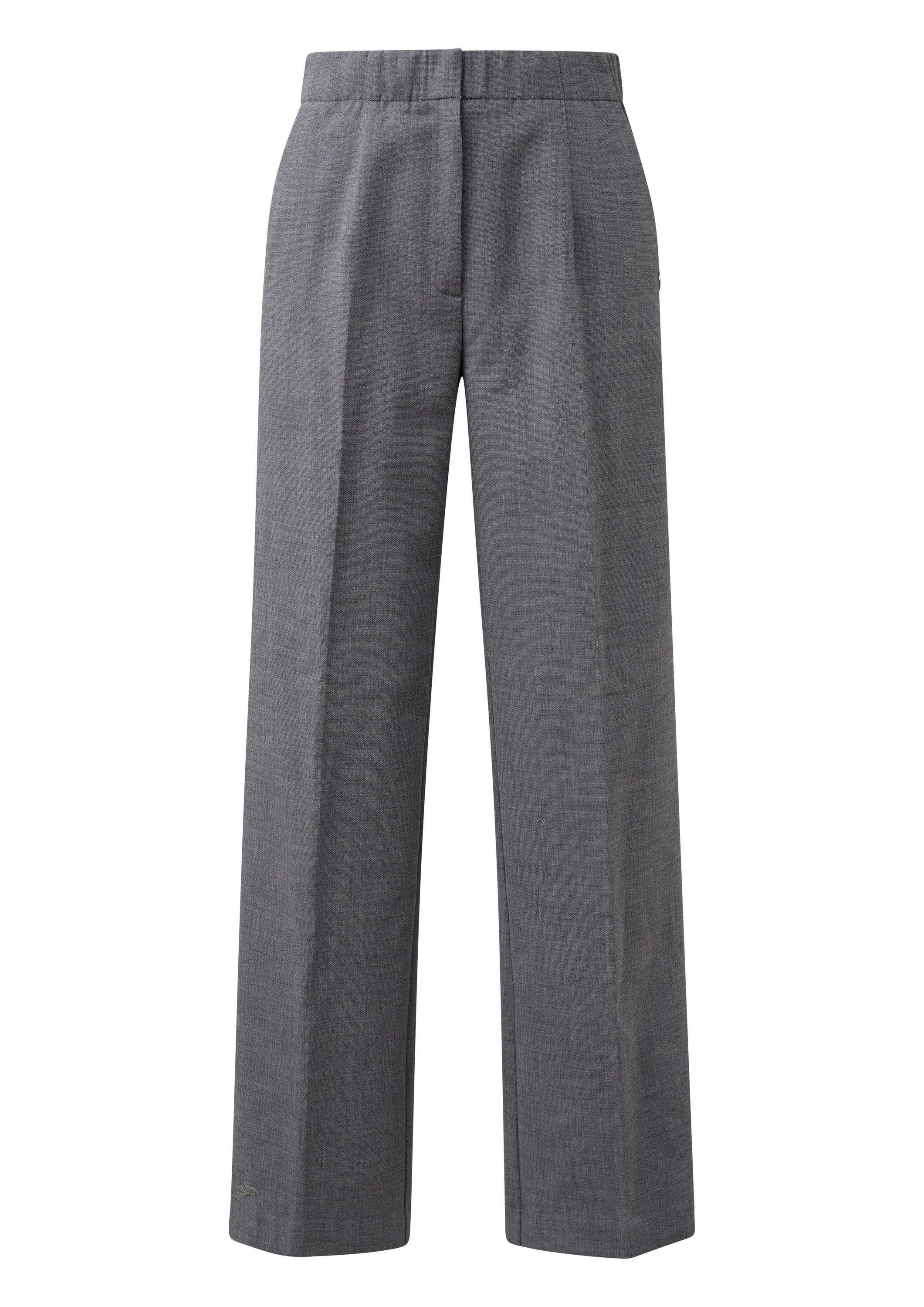 s.Oliver Chinos Hose Chambray-Hose mit Wide Leg und Elastikbund günstig online kaufen
