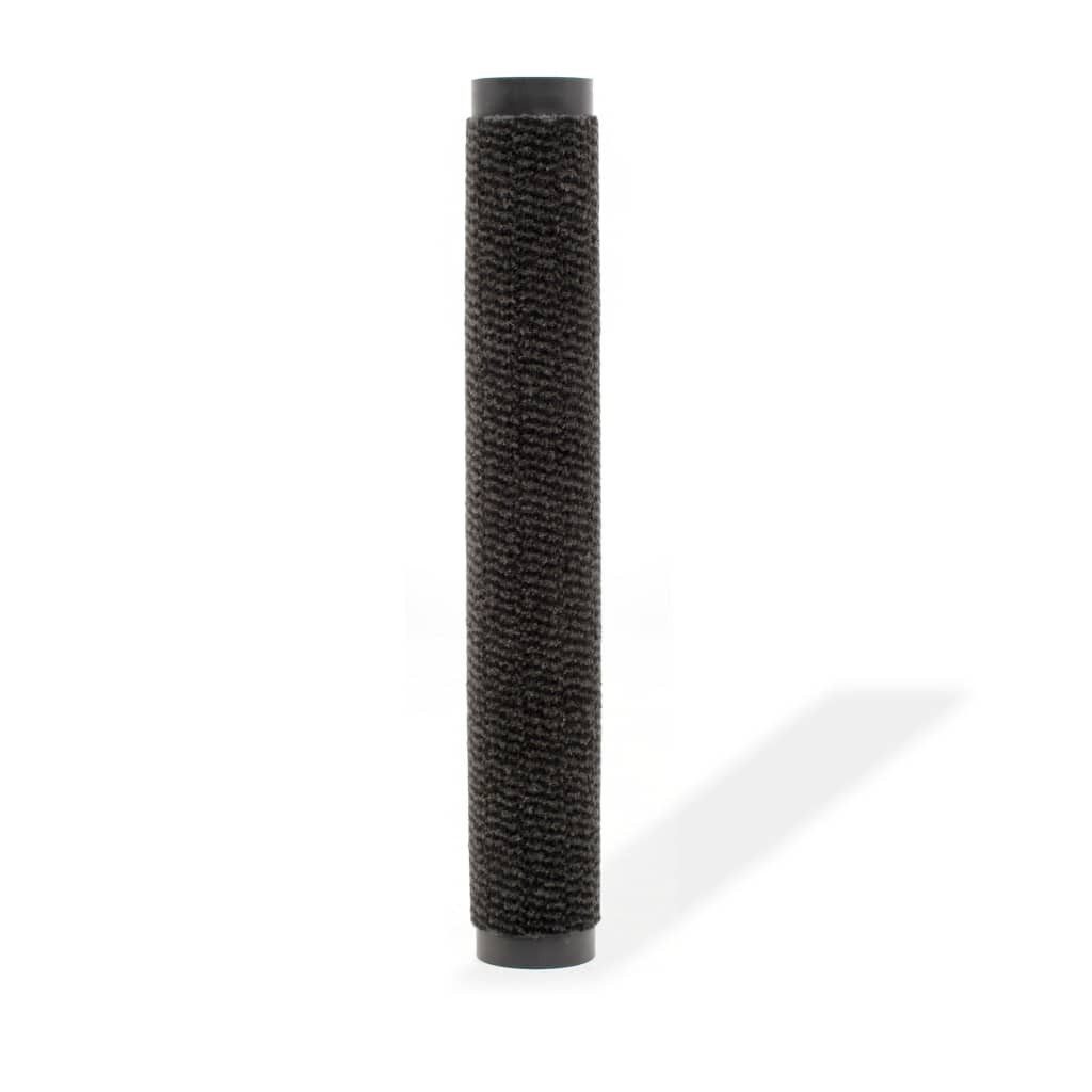 furnicato Fußmatte Schmutzfangmatte 40 x 60 cm Schwarz aus getuftetem Polypropylen, Rechteckig, Rutschfeste Fußmatte, schimmelfest und feuchtigkeitsbeständig – Bild 2 von 5