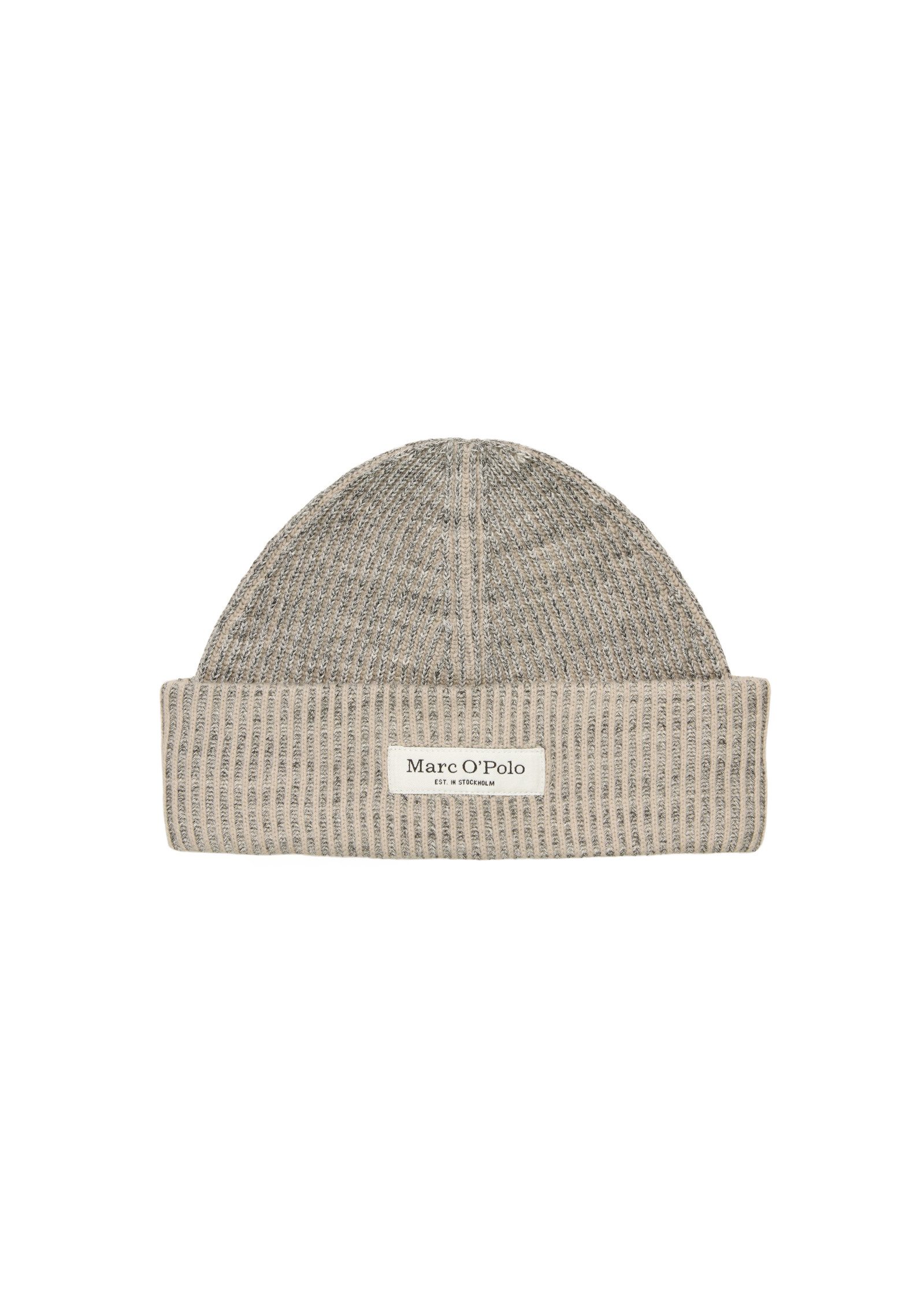 Marc O'Polo Beanie aus Bio-Baumwoll-Schafwoll-Mix