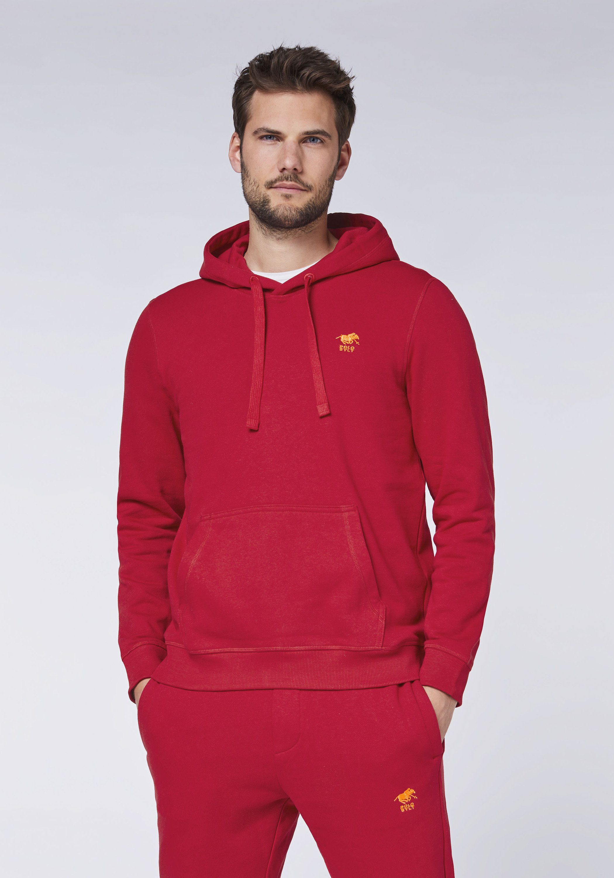 Polo Sylt Kapuzensweatshirt mit gesticktem Label-Symbol