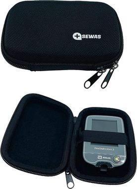 SEWAS Diabetic Care Aufbewahrungstasche Tasche Hardcase Gürteltasche Freestyle Libre Messgerät 3, Gürtelschlaufe, Stoßfest, passgenau, wasserabweisend