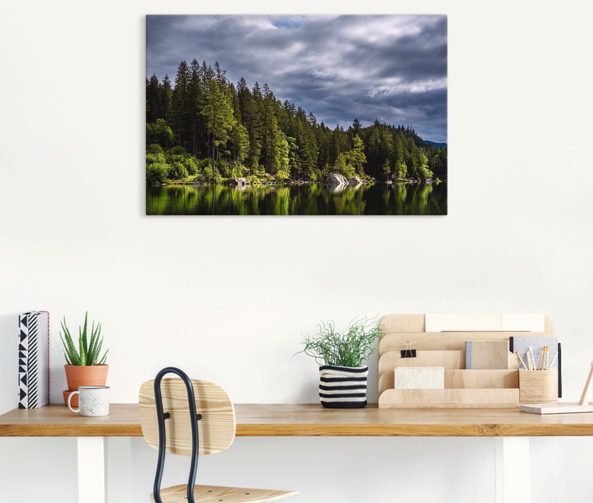 Artland Wandbild »Hintersee in Ramsau Berchtesgadener Land«, Seebilder (1 Stück), in vielen Größen & Produktarten - Alubild / Outdoorbild für den Außenbereich, Leinwandbild, Poster, Wandaufkleber / Wandtattoo auch für Badezimmer geeignet-HomeTrends
