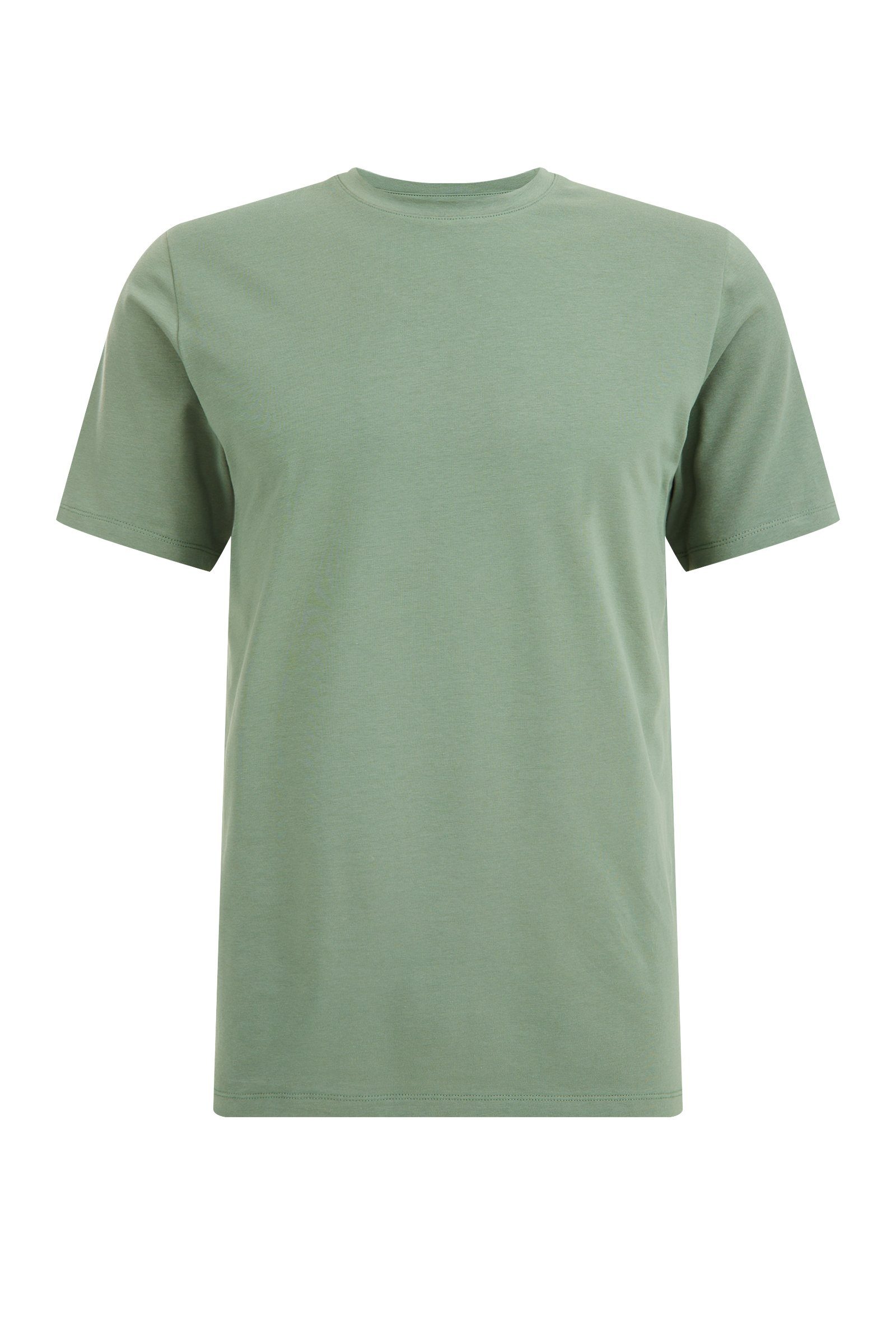 WE Fashion T-Shirt (1-tlg) Moosgrün