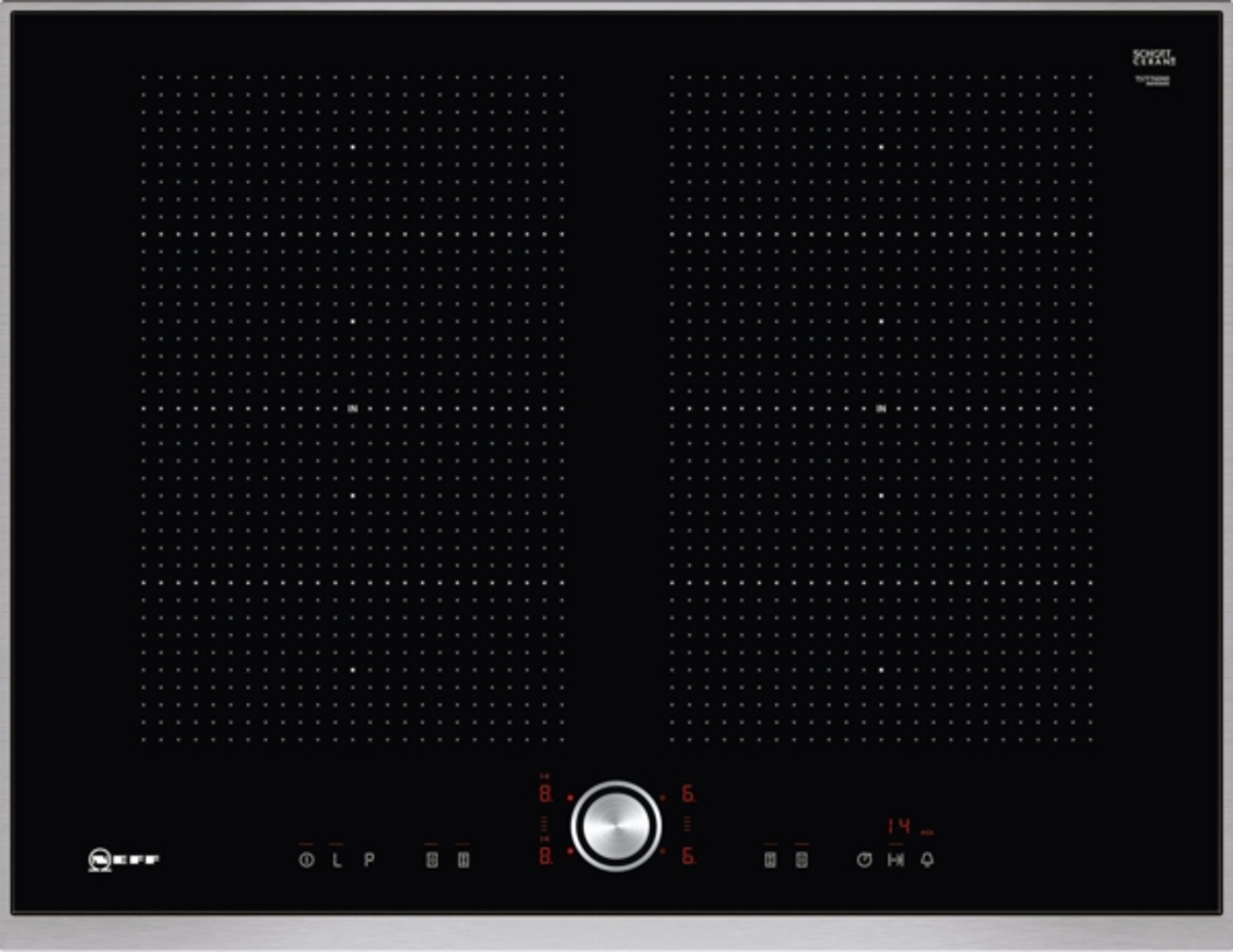 T57TT60N0, die 70 TwistPad® Bedienung, bewegen, Flex-Induktions-Kochfeld mit Move N von um Power zu den CERAN® – Topf Temperatur einfach SCHOTT NEFF