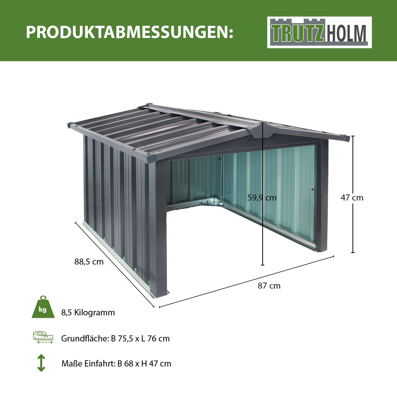 TRUTZHOLM Mähroboter-Garage Mähroboter...