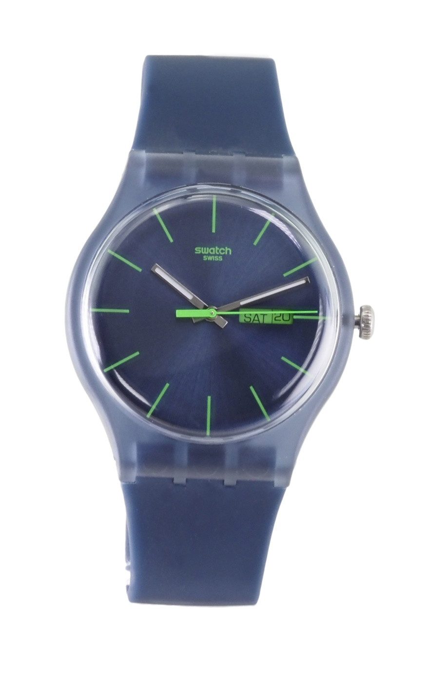 Swatch Quarzuhr Swatch Herren Quarz Uhr BLUE REBEL SUON700 X1, (Grün)