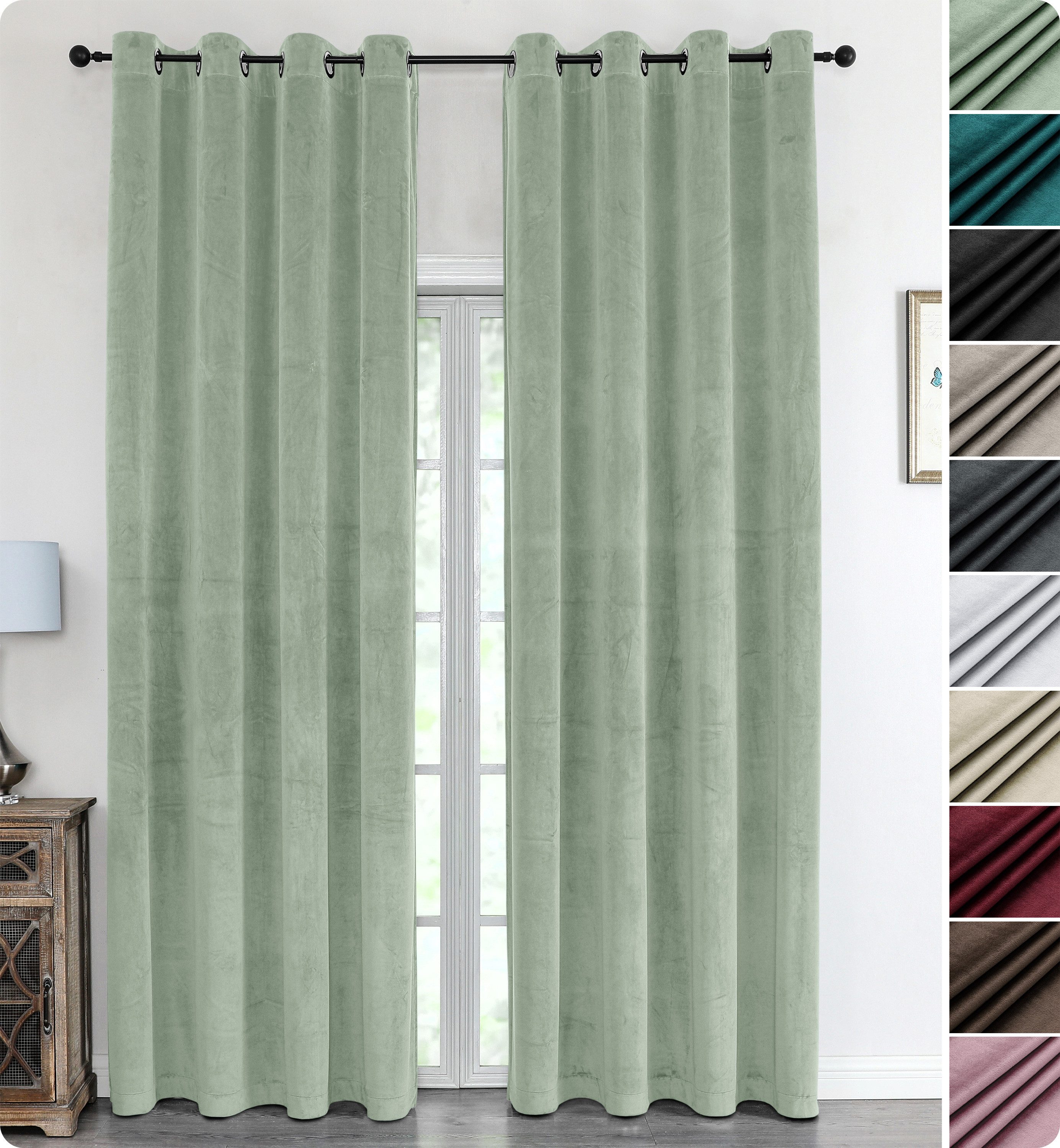 Beautex Verdunkelungsvorhang Samt Vorhang Ösen Gardine Velvet blickdicht ab günstig online kaufen