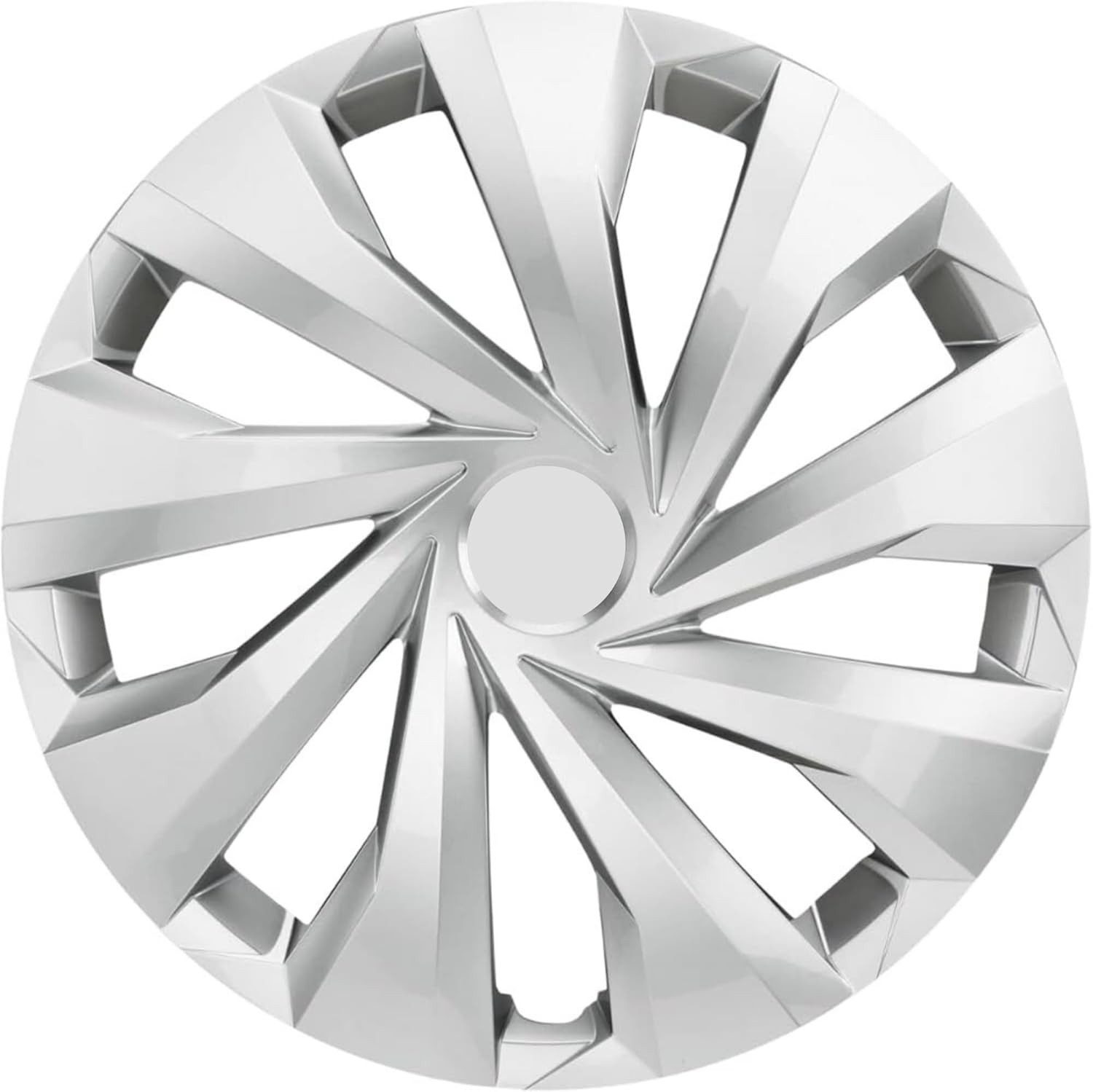 Trimak Radkappen 13-14-15-16 Zoll 4er Set Radzierblenden Silber Schwarz Schlagfest, Silber / 14-Zoll-Radkappen, ABS Kunststoff, Schlagfest, Hochwertig